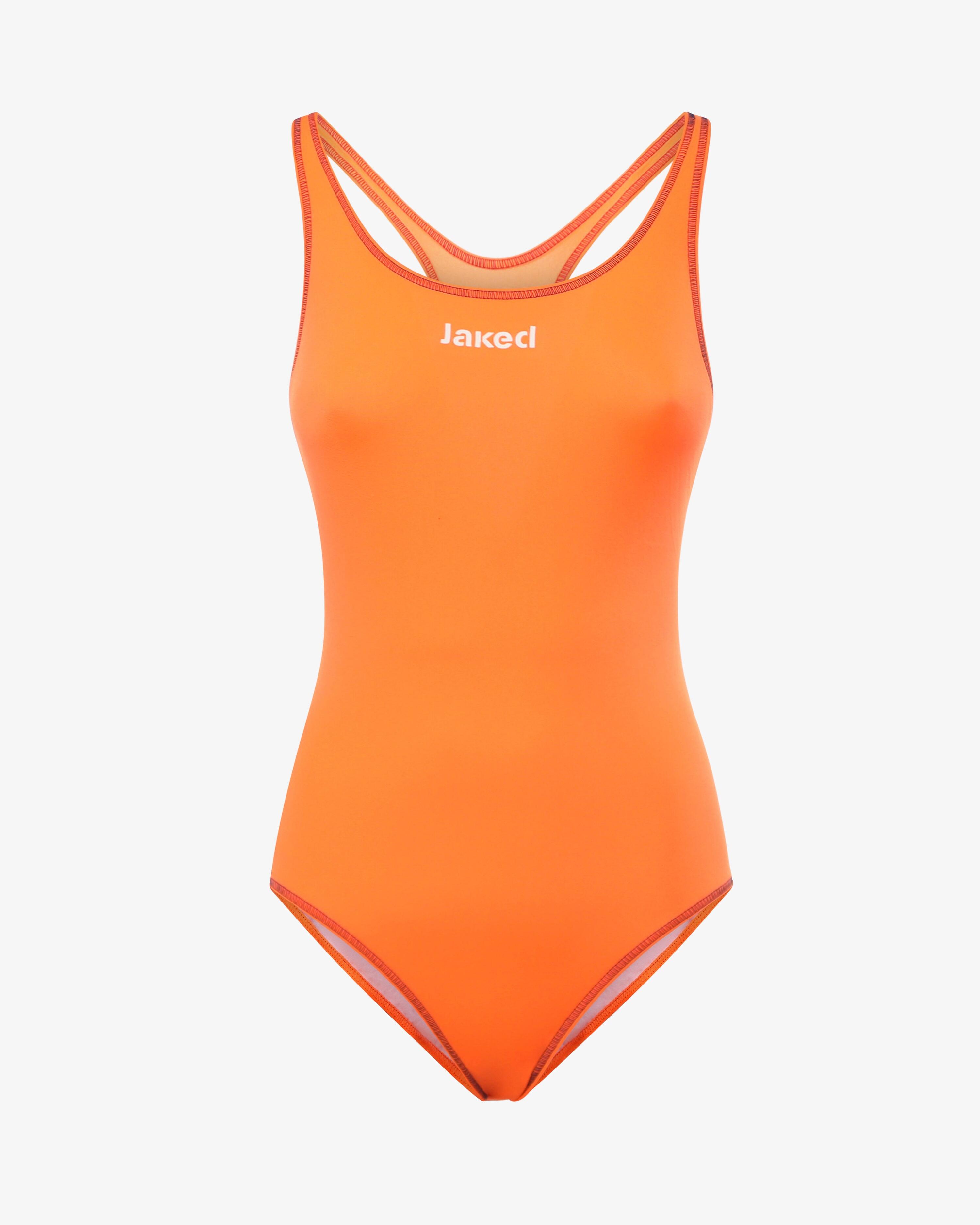 Traje de baño sintético para mujer en color turquesa y melocotón 2/5