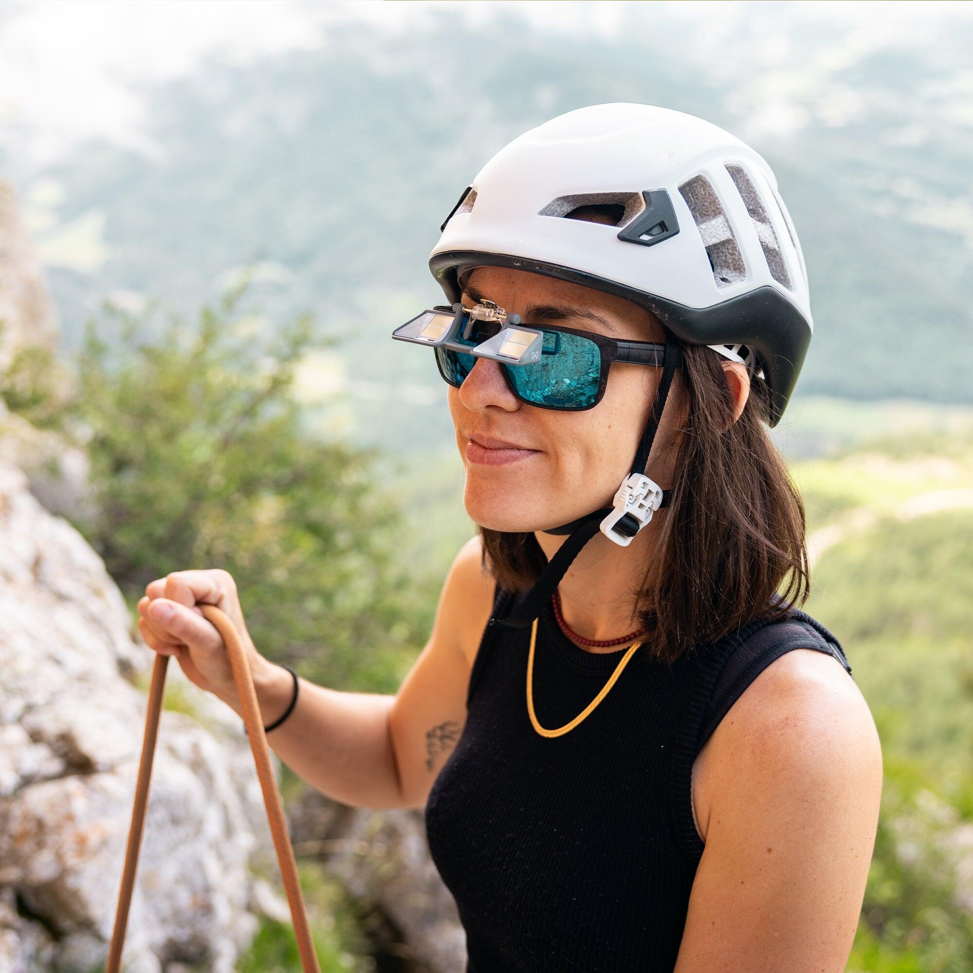 Lunettes d’assurage escalade Clip Up – Compatibles lunettes de vue/soleil 7/8