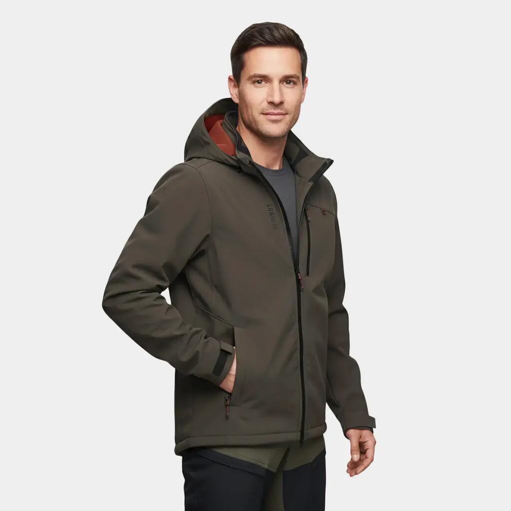Men’s Alpinus Roignais softshell jacket - waterproof, breathable, grey green