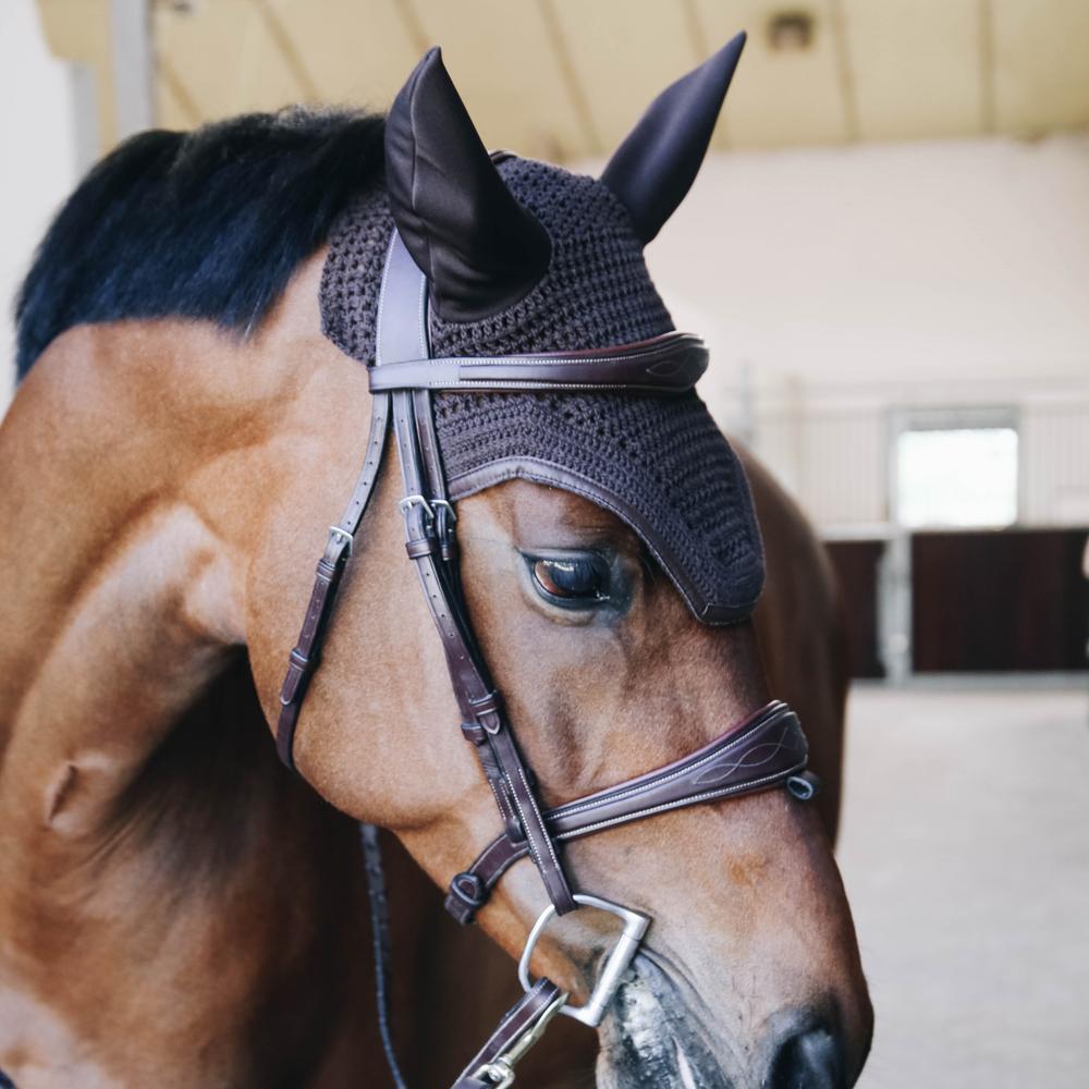 Bonnet anti-mouche Wellington leather choco 3/3