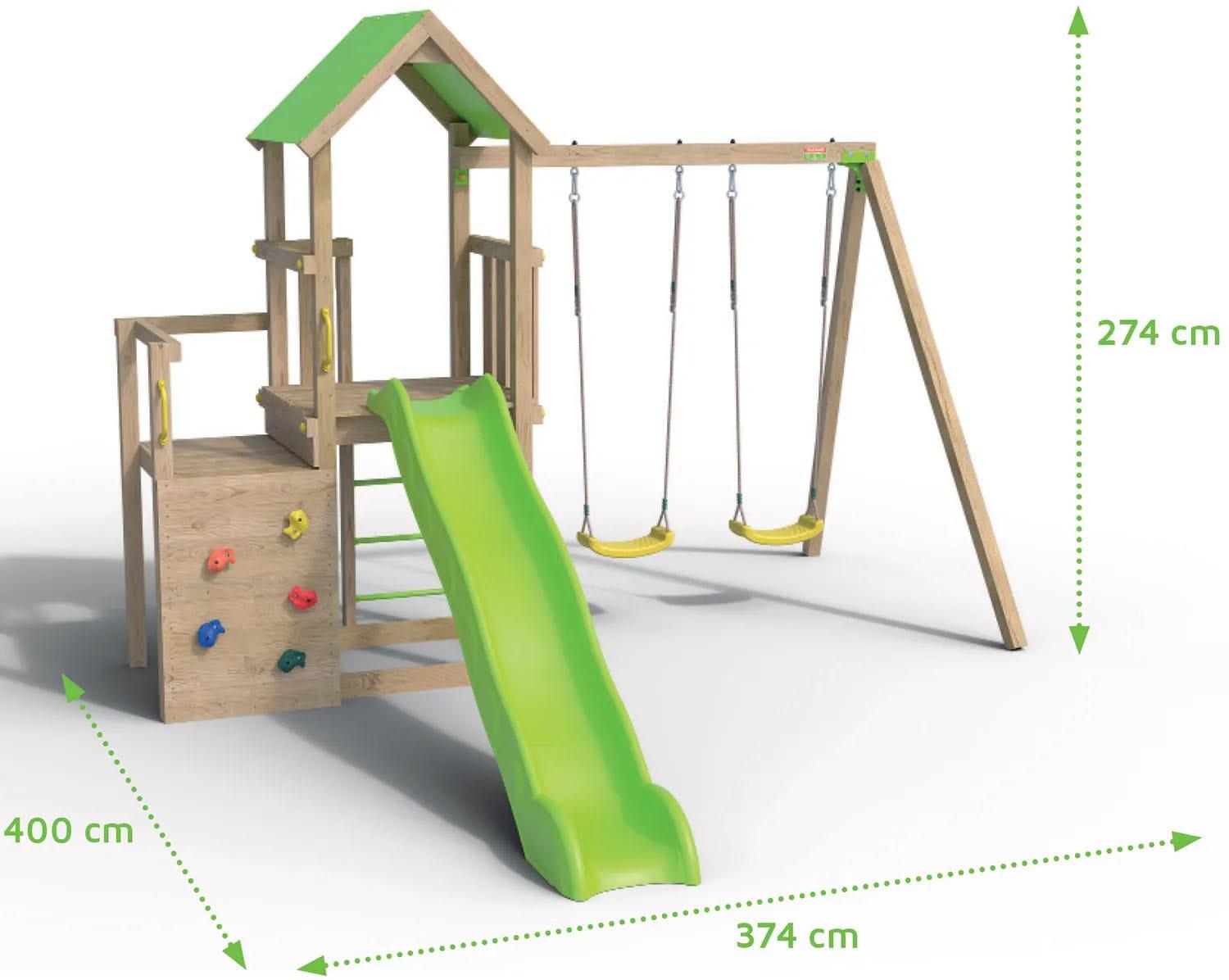 Aire de jeux en bois ULTRA XPERIENCE TRIGANO - 8 enfants 6/7