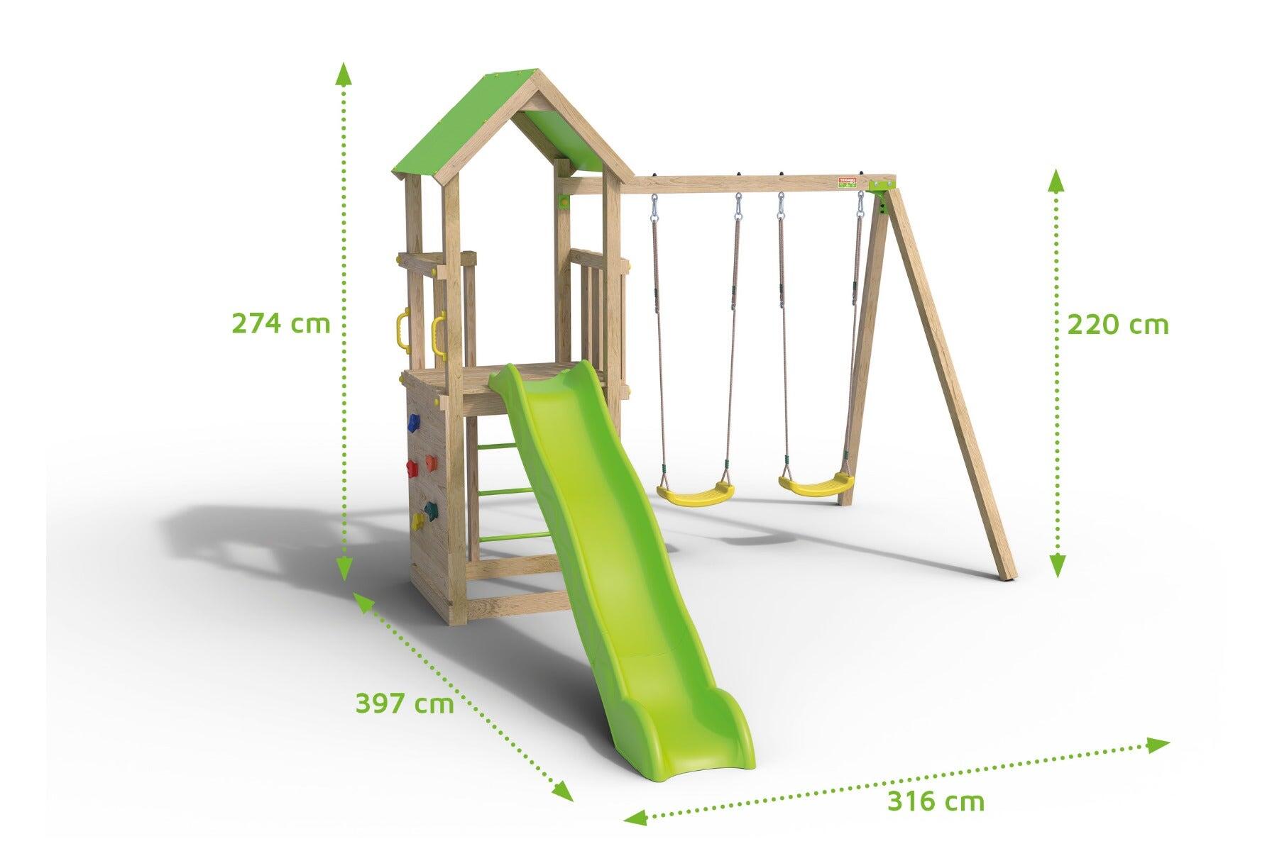 Aire de jeux en bois SMART XPERIENCE TRIGANO - 7 enfants 6/7