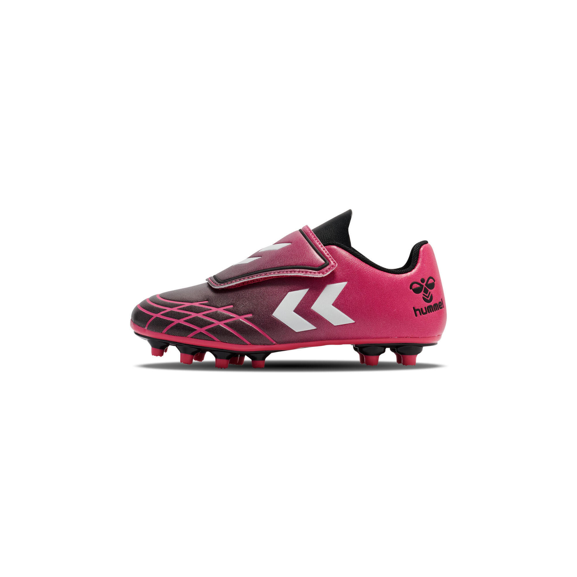 Hummel - Fermeture Velcro Turf, Soft Ground, Firm Ground Hattrick Mg Enfant Hummel - Chaussures De Football - Rose - Decathlon