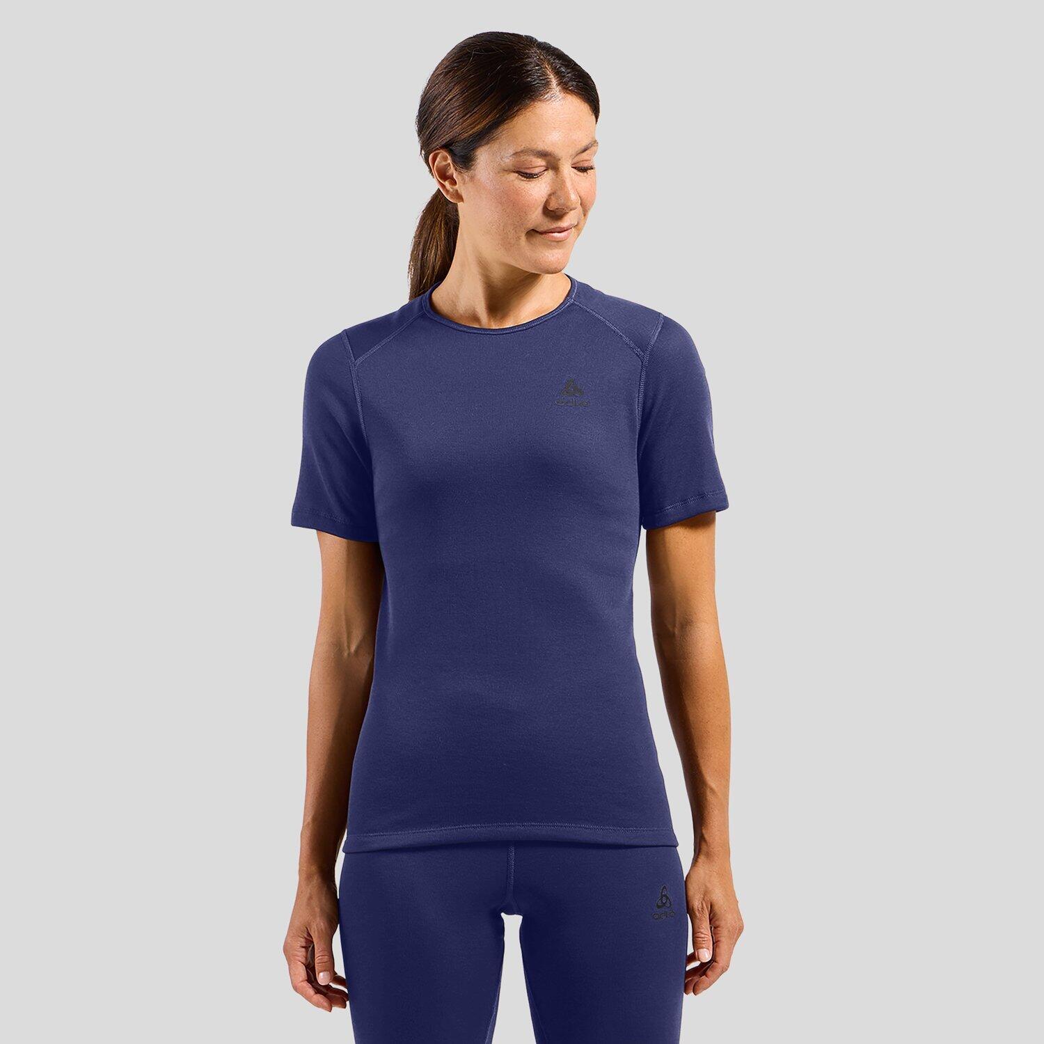 Odlo - T-shirt Active Warm Pour Femme Odlo - T-shirt Manches Courtes - Bleu - Decathlon