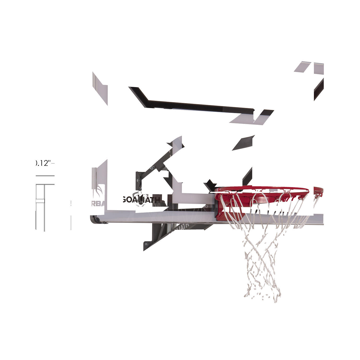 Panier de basketball Goaliath GoTek 54 Wallmount 4/7