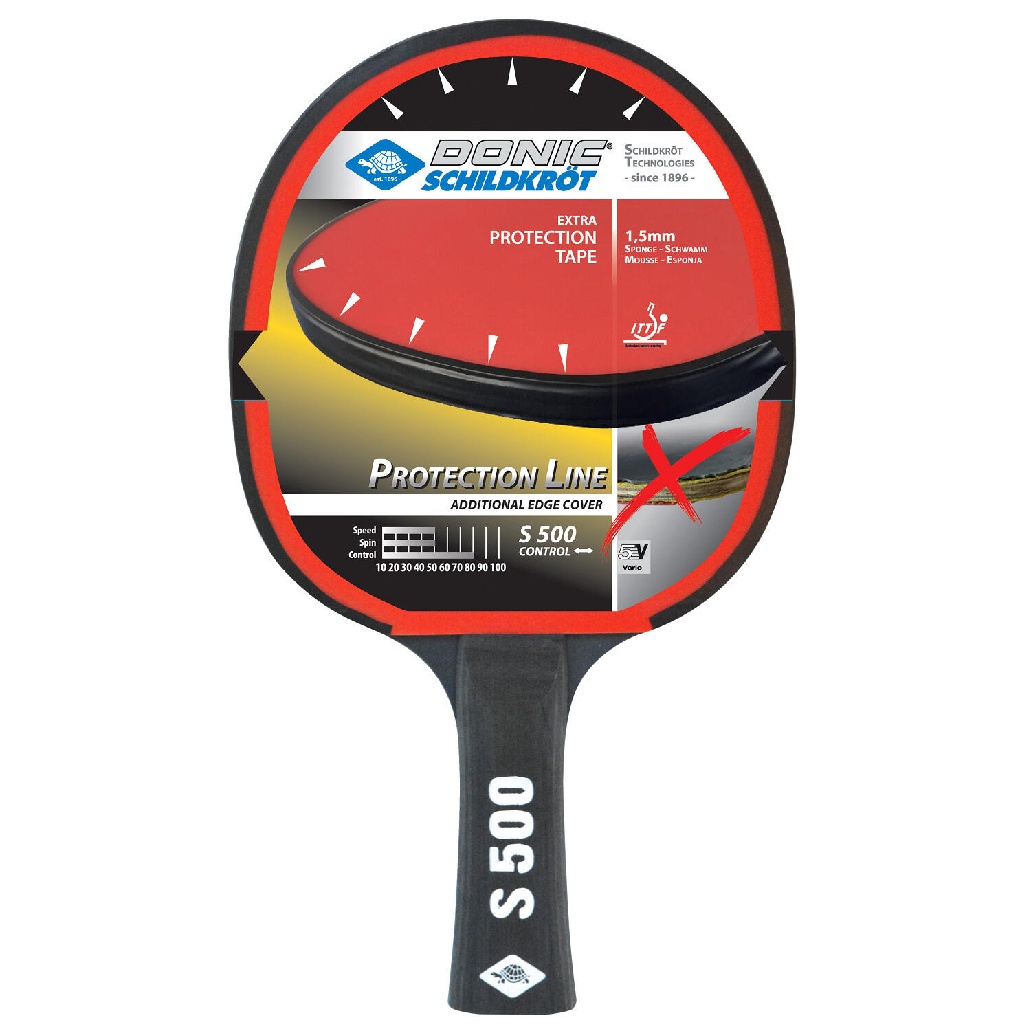 Tischtennisschläger Protection Line S500 Tischtennis Unisex 2/4