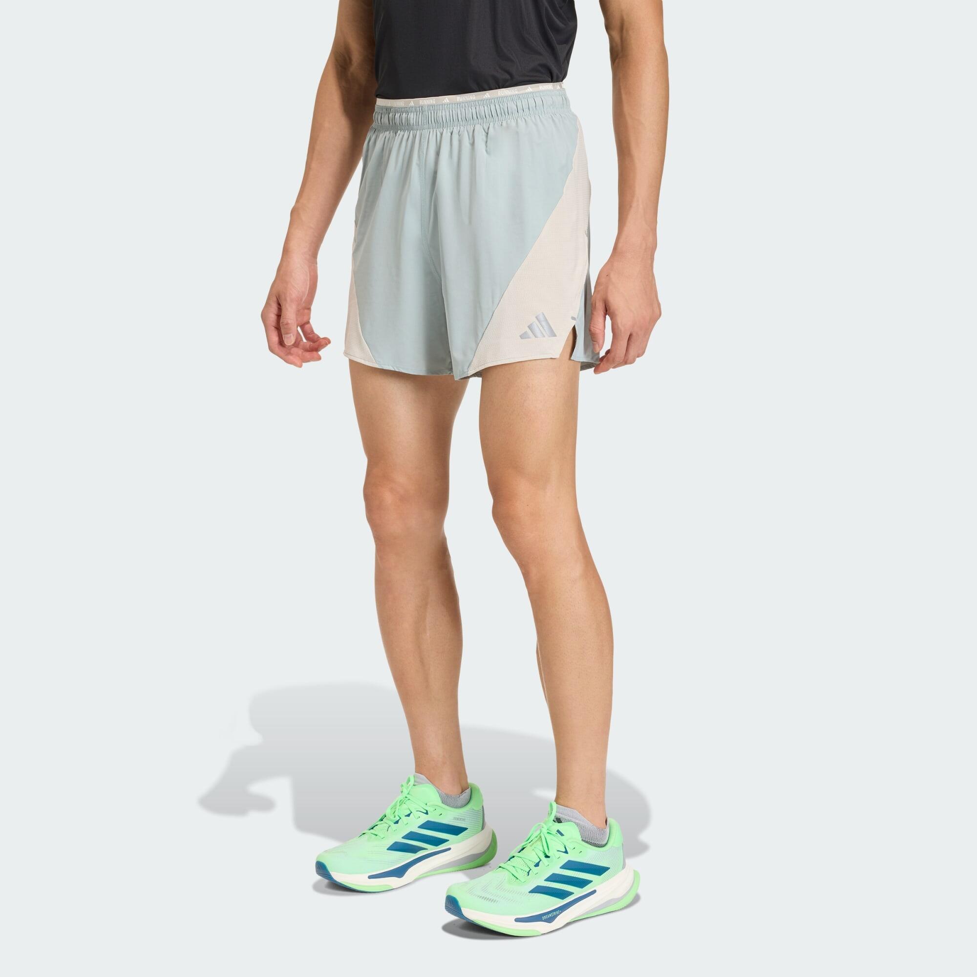 Adidas - Short De Running Adi365breeze - Short - Beige|vert - Decathlon