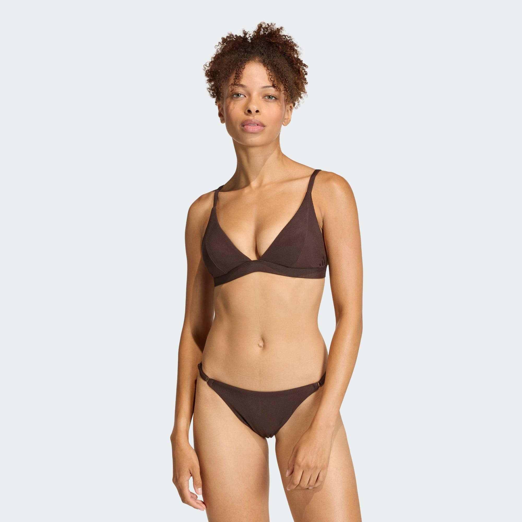ADIDAS Top bikini a triangolo imbottito a coste Iconisea