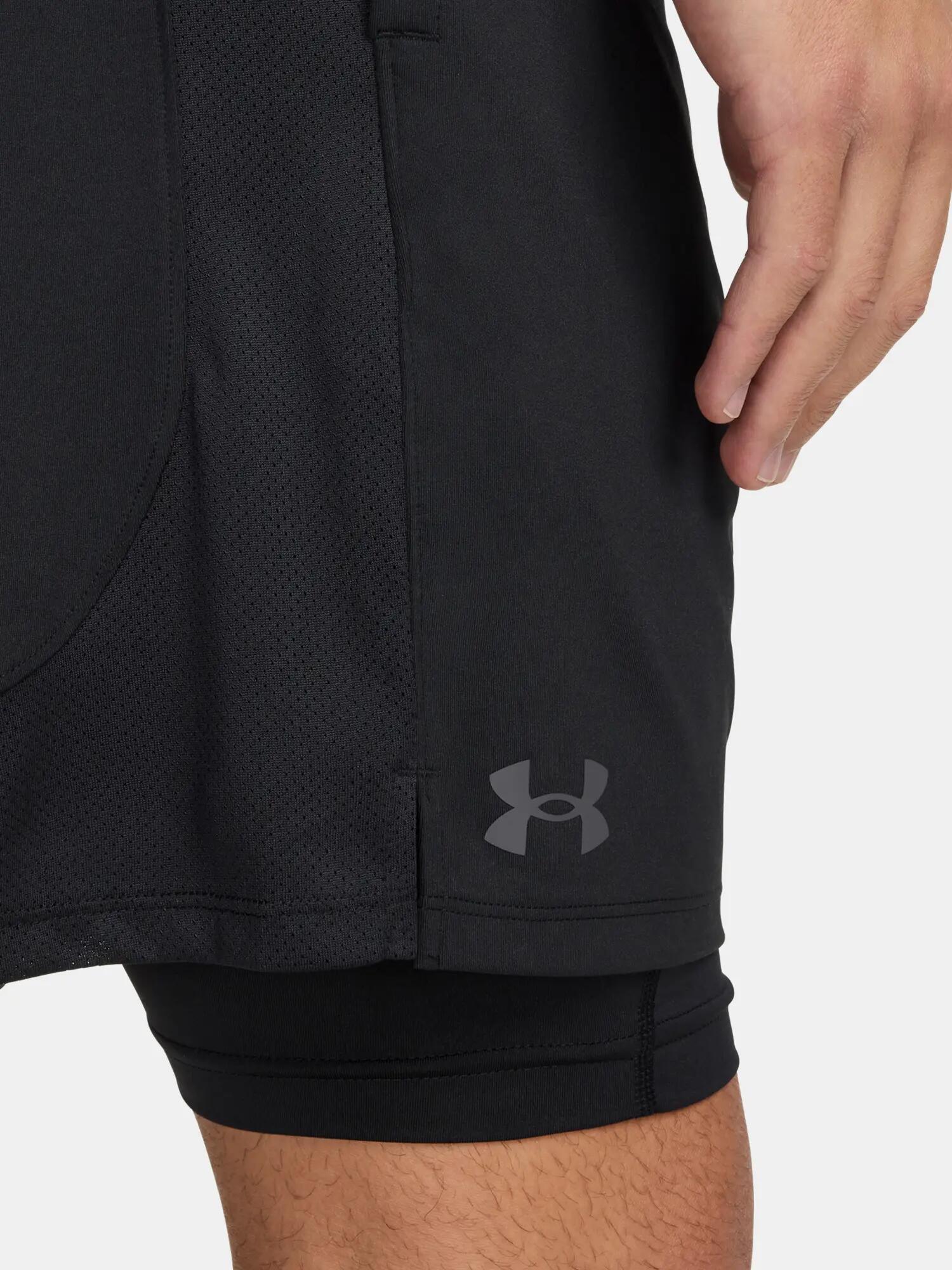 Férfi rövidnadrág Under Armour UA Tech Vent 2in1 Short-BLK 3/4