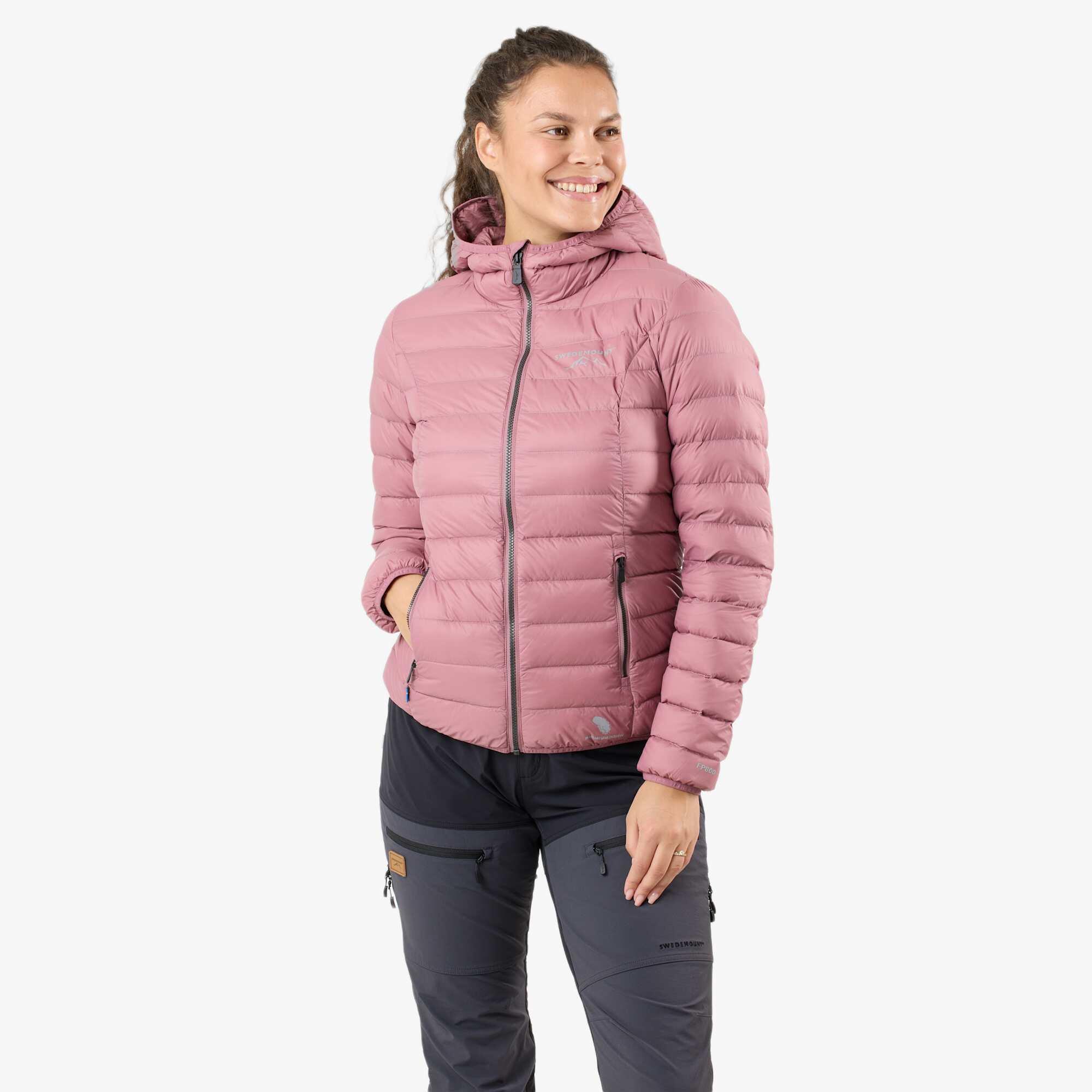 Swedemount - Doudoune Randonnée Femme Coupe-vent Respirante Himalaya Hood - Doudoune Duvet - Rose - Decathlon