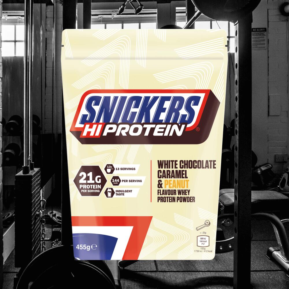 Snickers White Protein Powder (455g) White Chocolate, Caramel & Peanut Flavour 2/5