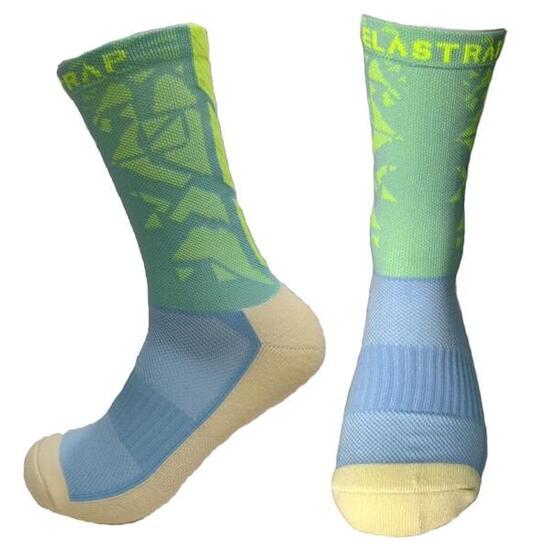 Chaussettes sport haute Bleu Jaune Vert - Technique et performance - Multisport