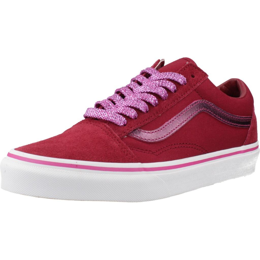 Vans - Baskets Vans Modèle Old Skool Mtlc Couleur Bordeaux - Chaussures De Sport - Rouge - Decathlon