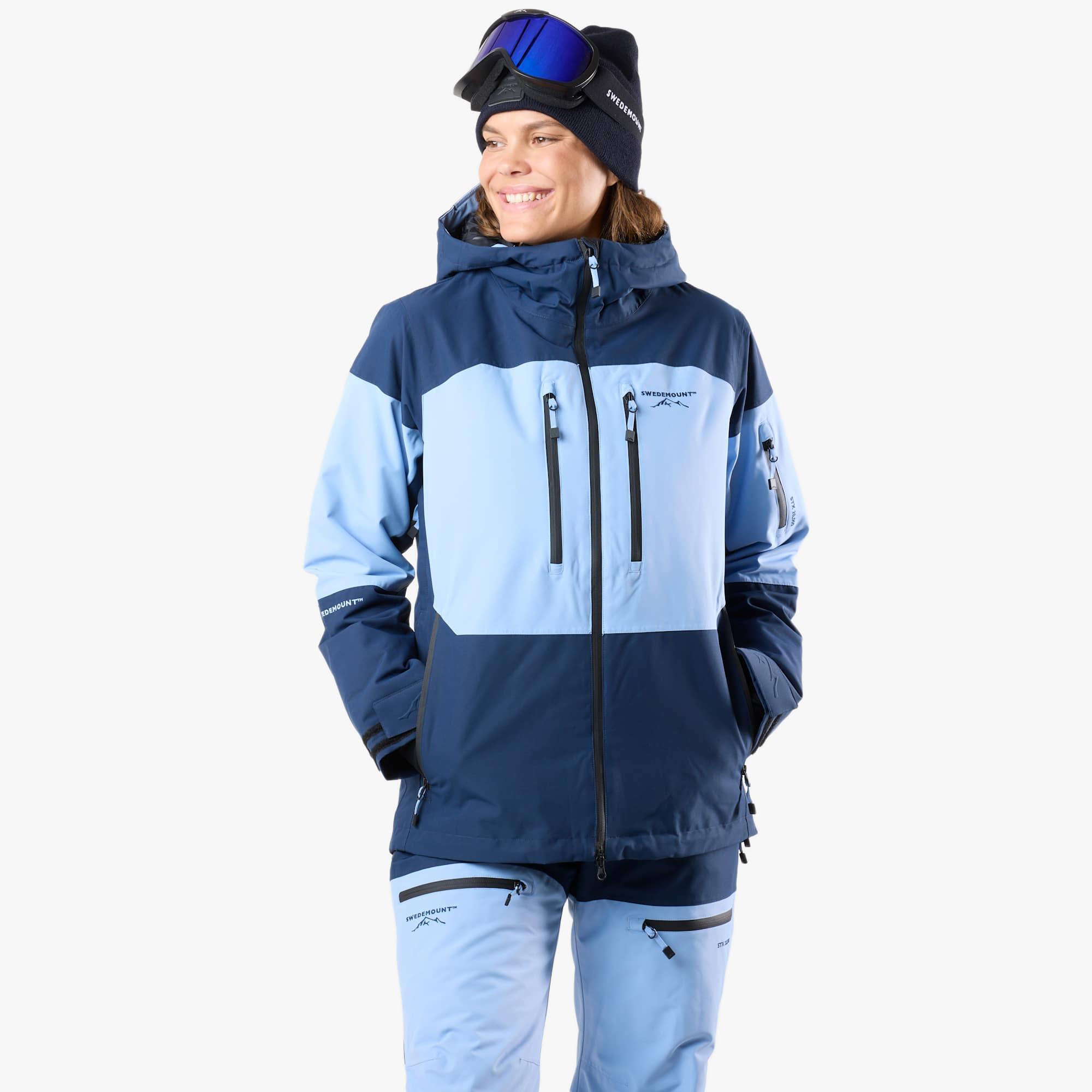 Swedemount - Veste De Ski Freeride Femme Imperméable Coupe-vent Respirante W - Veste - Bleu - Decathlon