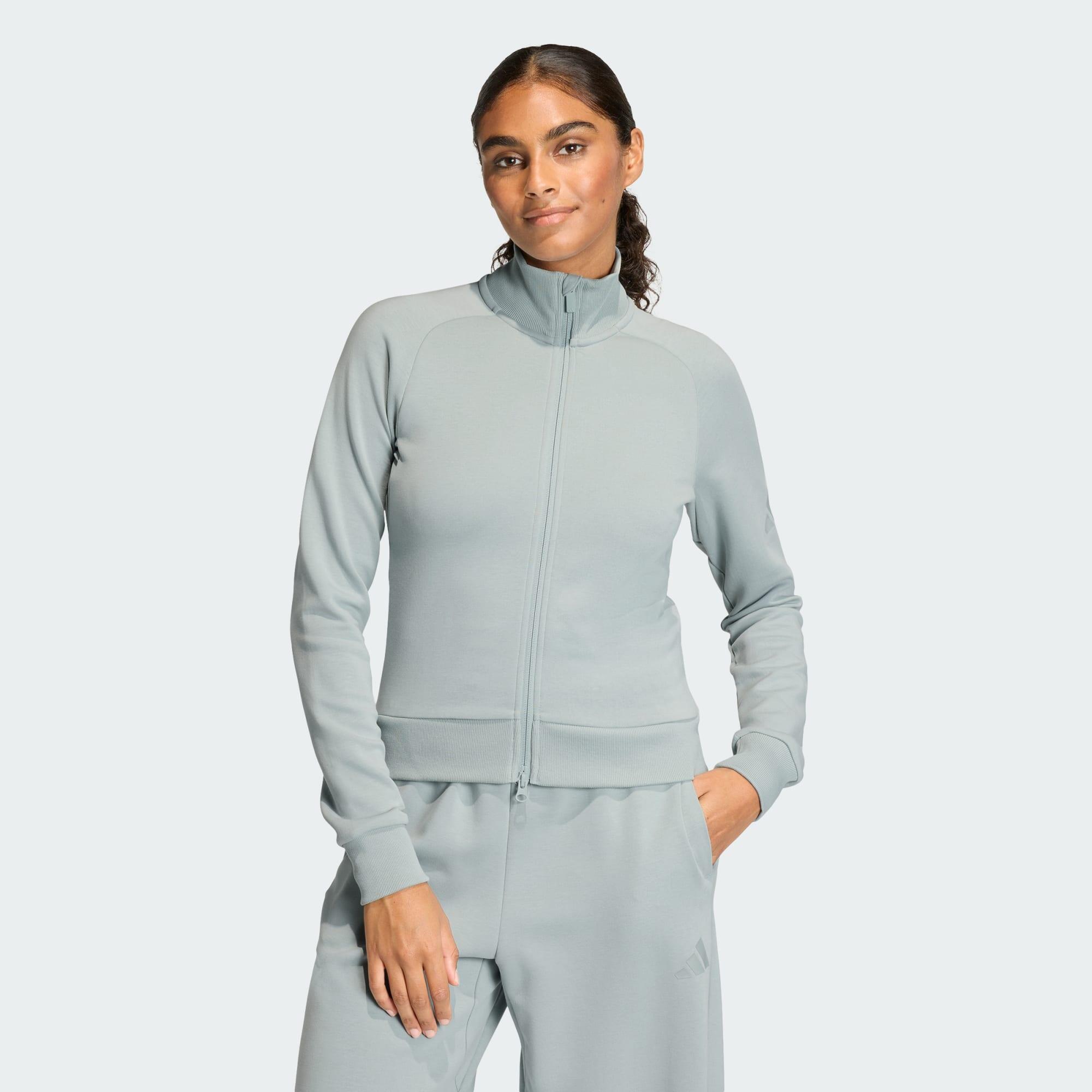Adidas - Veste De Survêtement Slim Soft Lux - Survêtement - Vert - 40 M - Decathlon