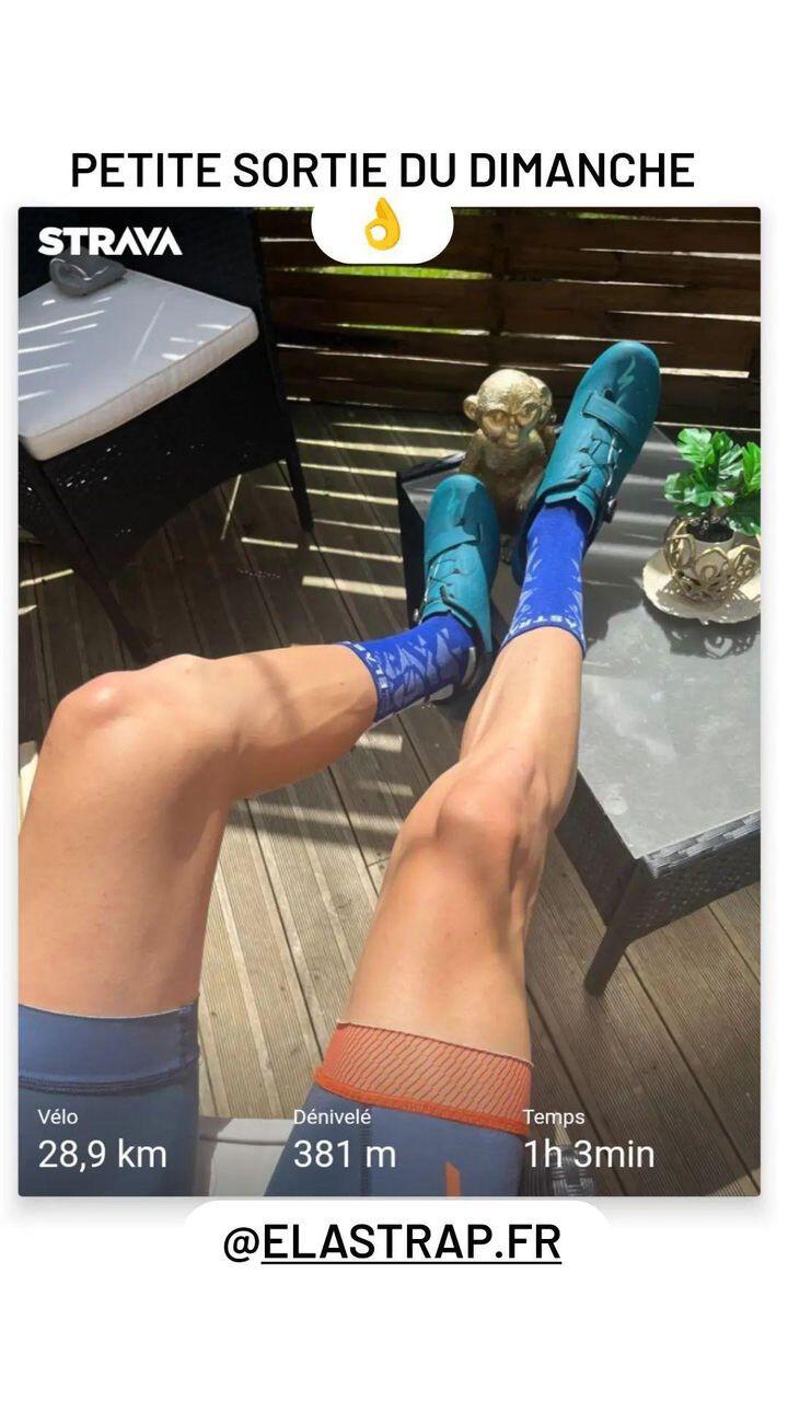 Chaussettes sport haute Bleu - Technique et performance - Multisport 5/6