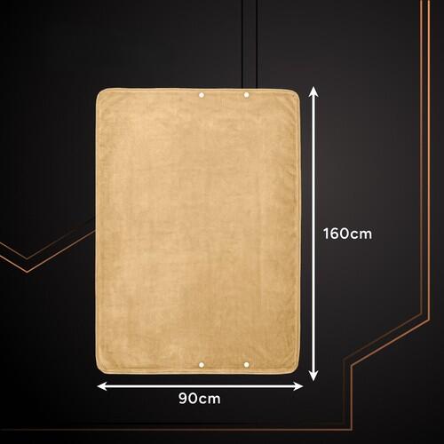 Patura electrica incalzire spate/umar, 160x90 cm, 10W, 3 niveluri, fixare capse