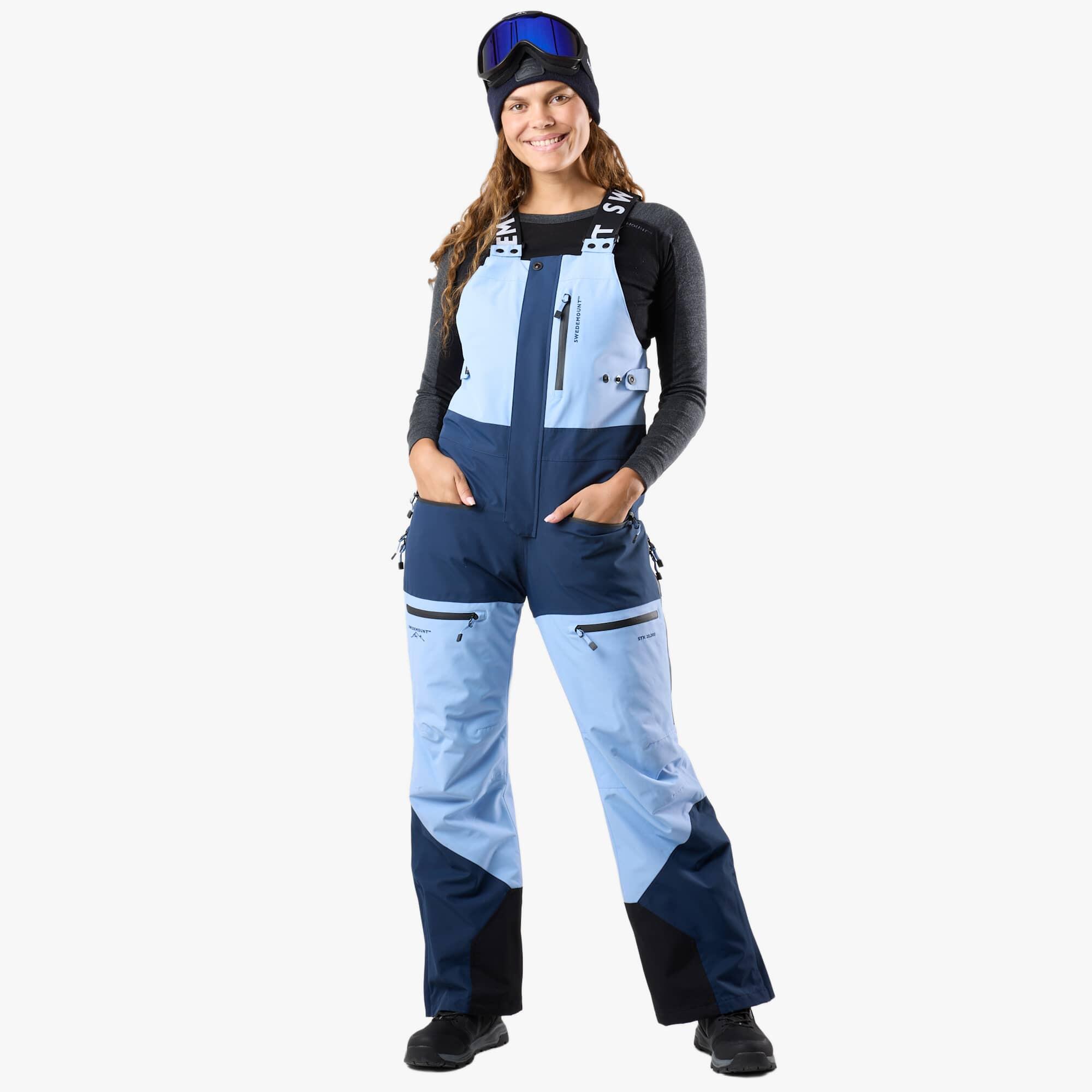 Swedemount - Pantalon De Ski Freeride Femme Imperméable Coupe-vent Respirant Ski - Pantalon De Ski - Bleu - Decathlon