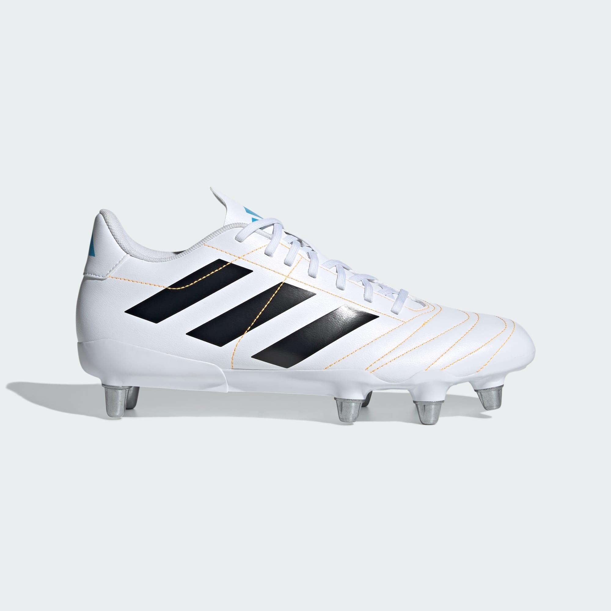 Adidas - Chaussure De Rugby Kakari Terrain Gras - Bottes - Blanc|noir|orange - Decathlon