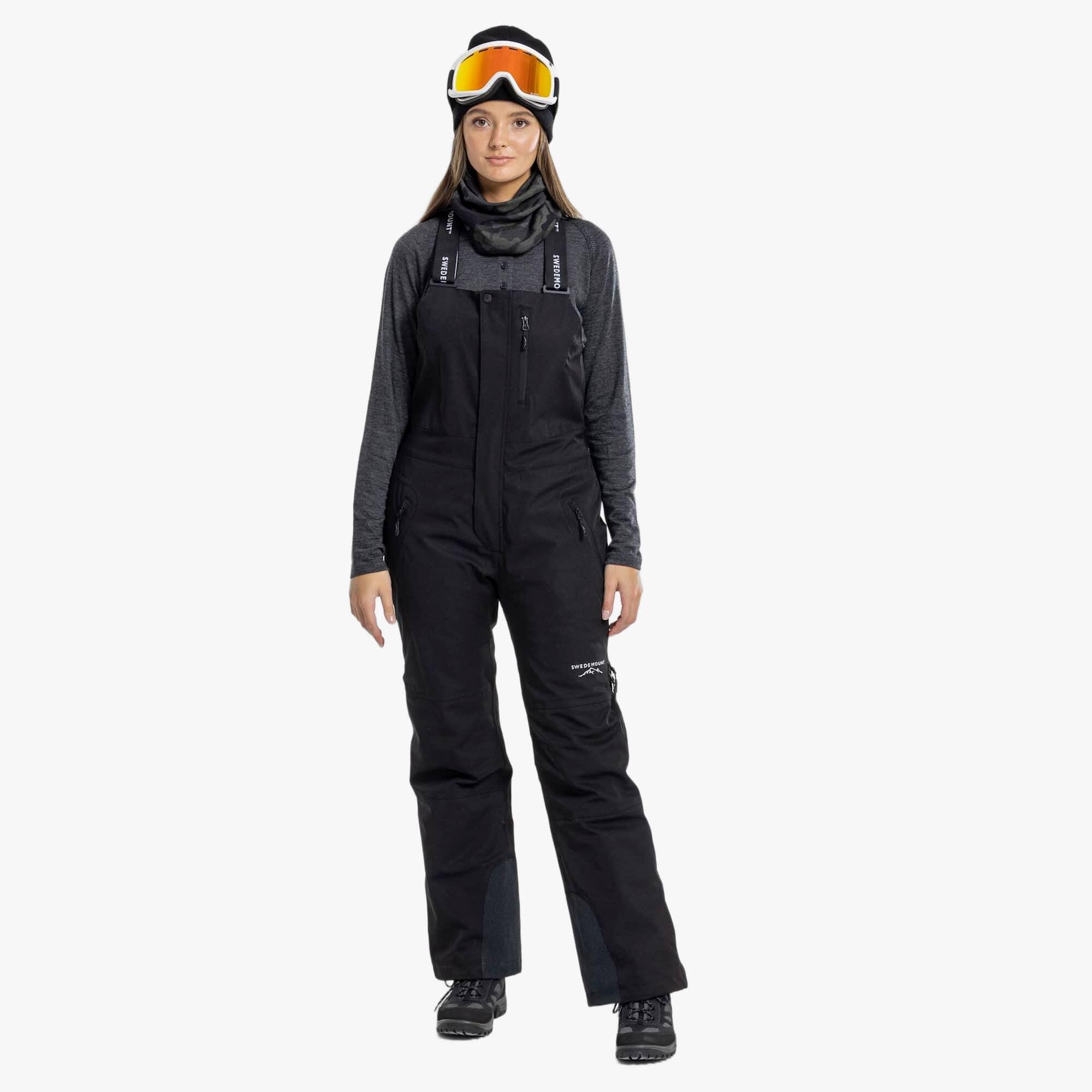 Swedemount - Pantalon De Ski Femme Imperméable Coupe-vent Respirant Cervinia Bib Pants - Pantalon De Ski - Noir - Decathlon