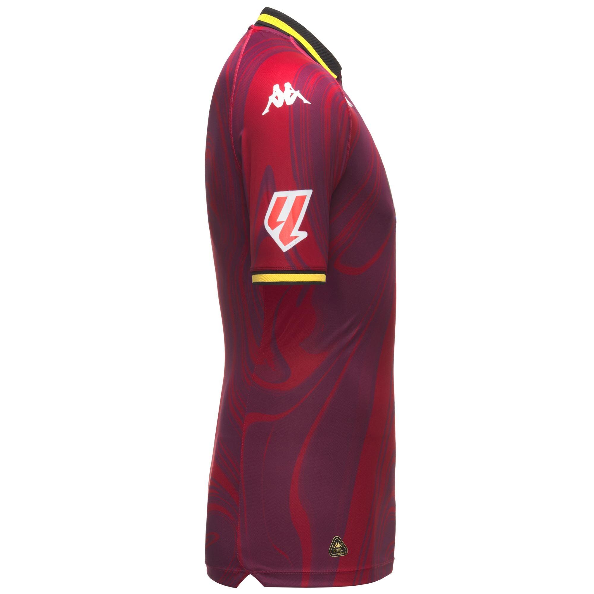 Camiseta de hombre de poliéster roja de fútbol 4/5