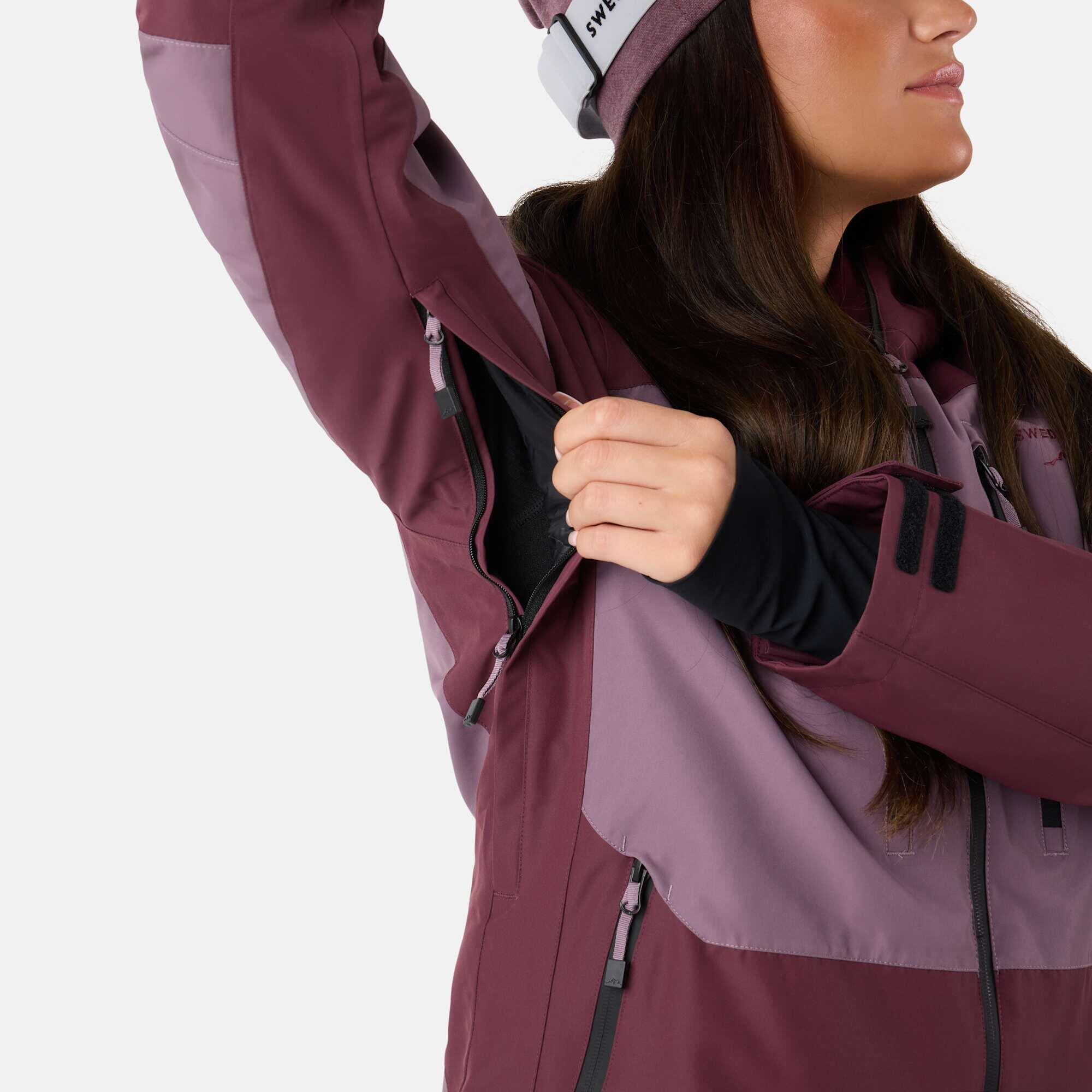 Veste de ski femme imperméable coupe-vent respirante Freeride 7/8