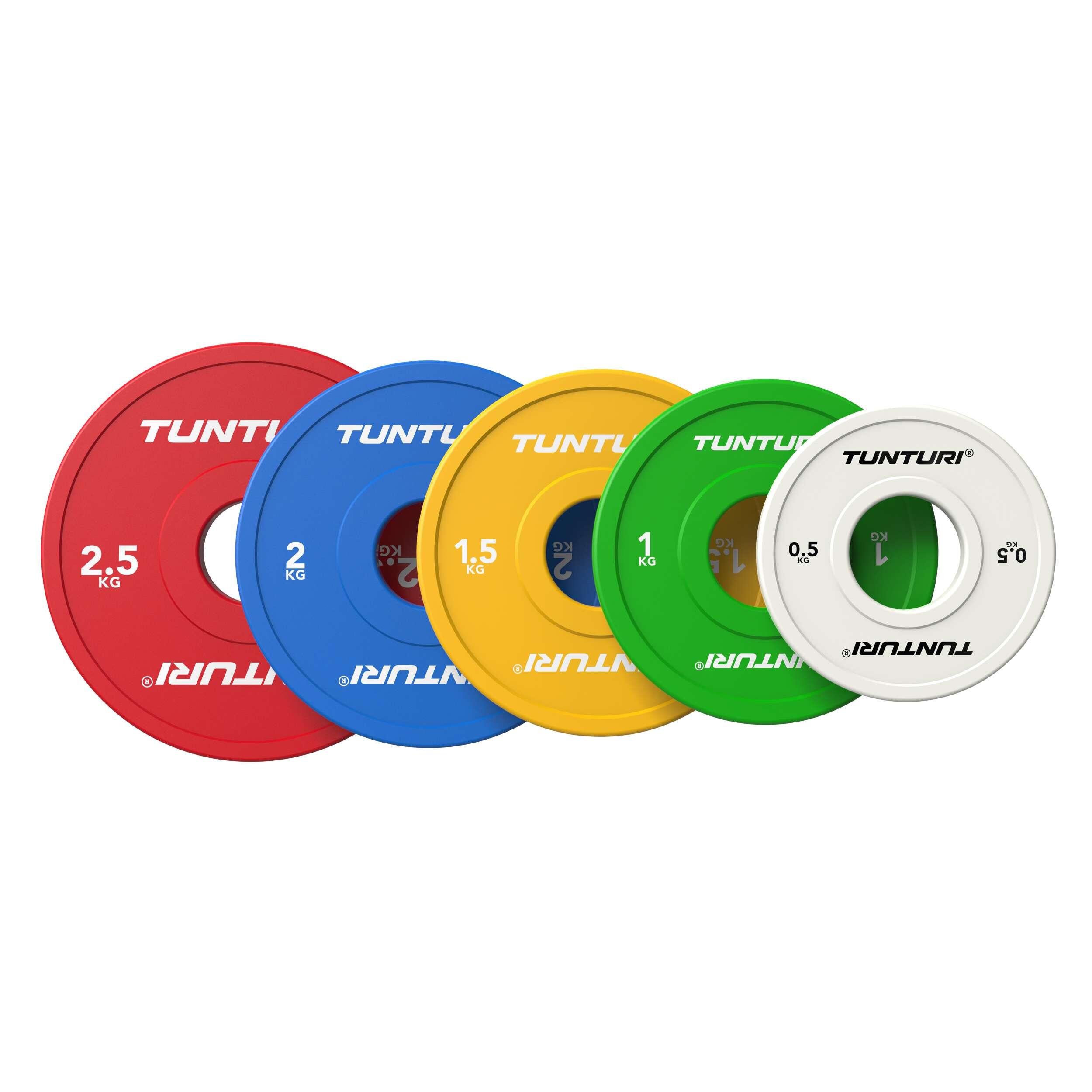 Set dischi bumper - verdi - 1kg 3/4