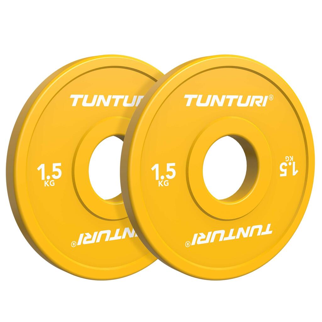 Platinum Fractional Plate – Bumper Plates – Yellow – 1.5kg – Set