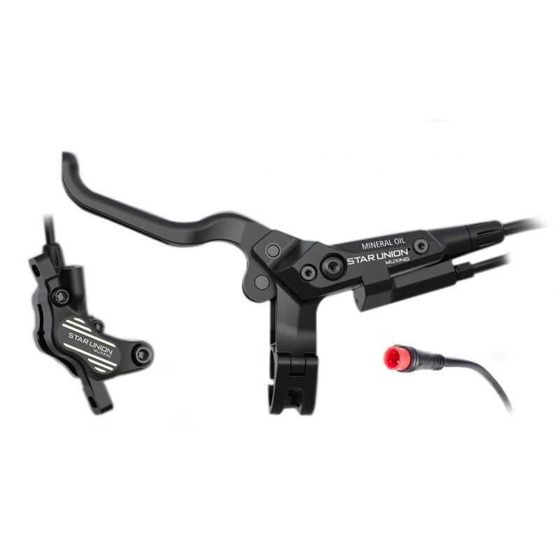 Ozo - Frein Hydraulique 4 Pistons Pour Vélo – Coupure Électrique Intégrée – Connecteur - Frein - Noir - No Size - Decathlon