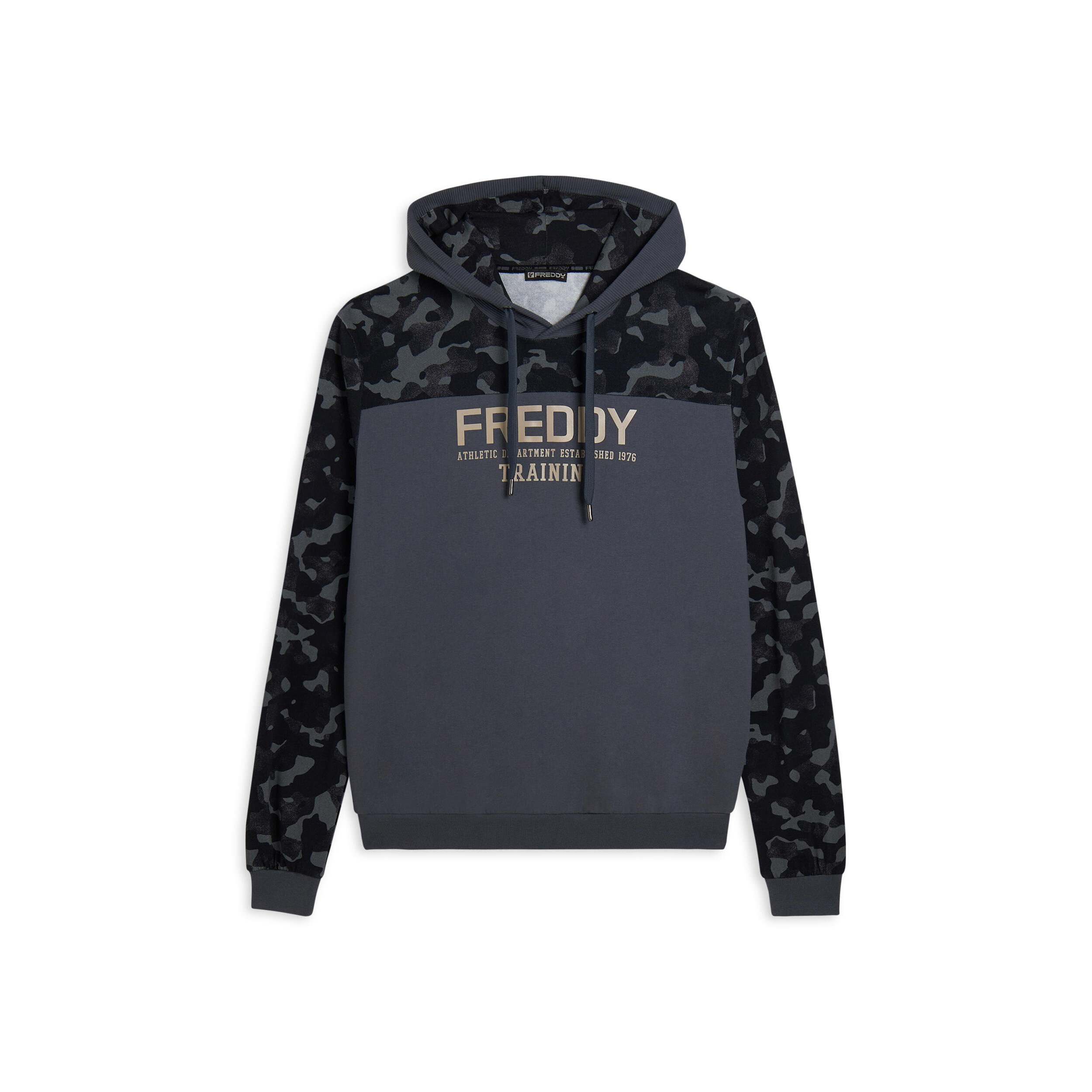 Splendid Casual Sweatshirt à Capuche, Bleu/Camouflage, 6 Mois Bébé garçon