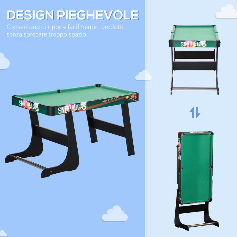 Masă de Jocuri 6 în 1, Homcom, Multicolor, design pliabil