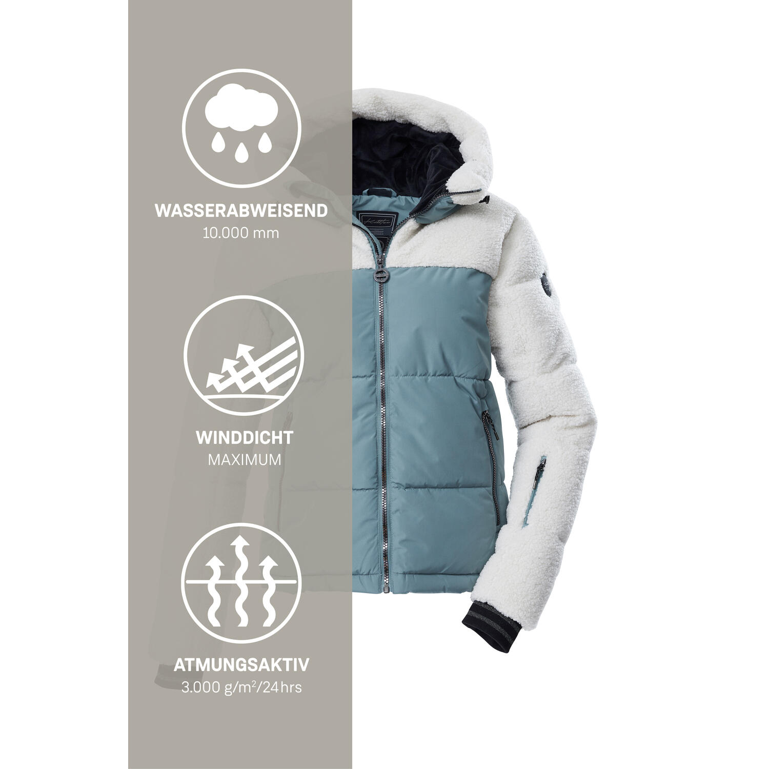 Skijacke mit Kapuze, Damen Killtec KSW 111 7/7