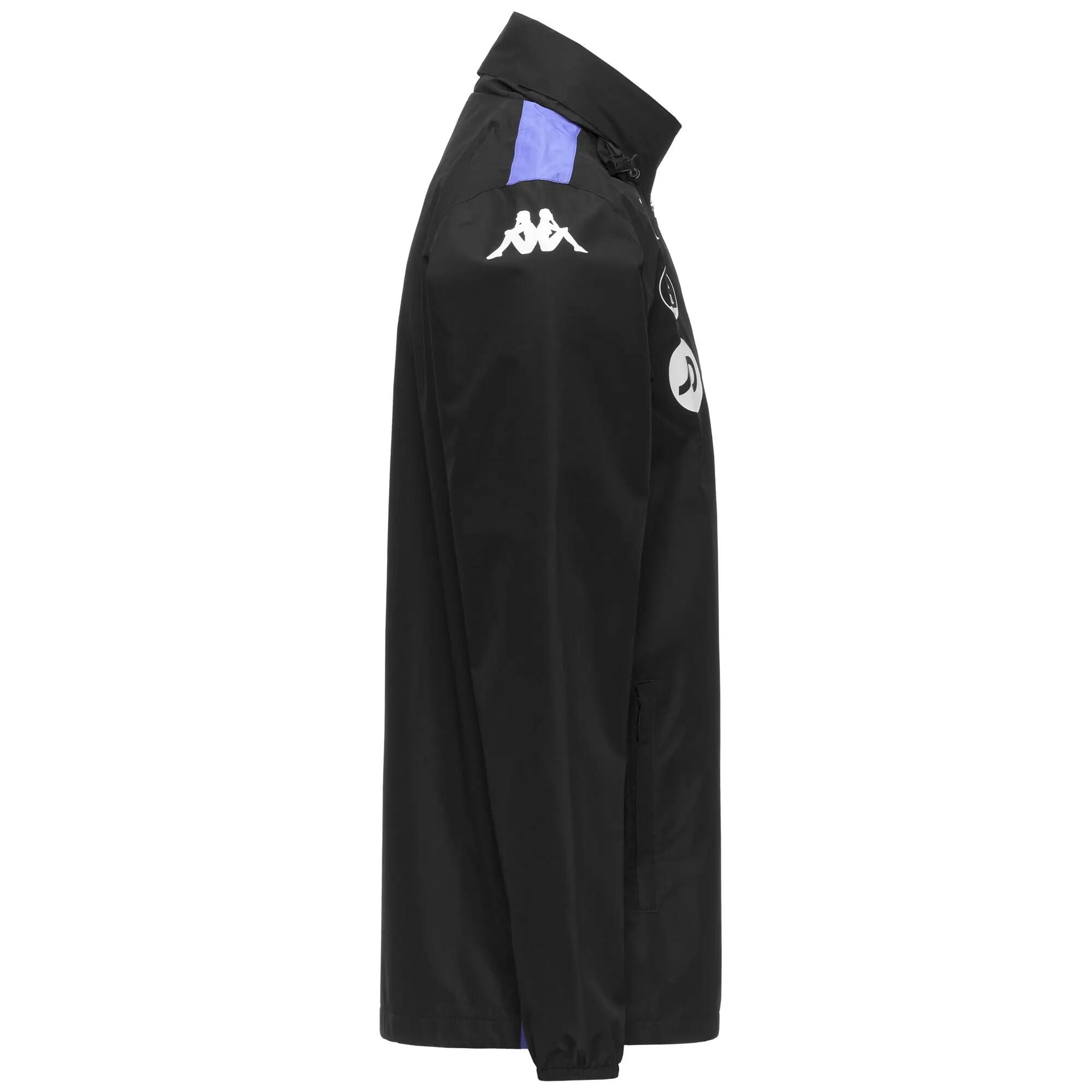 Casaco de futebol masculino em poliéster preto 2/3
