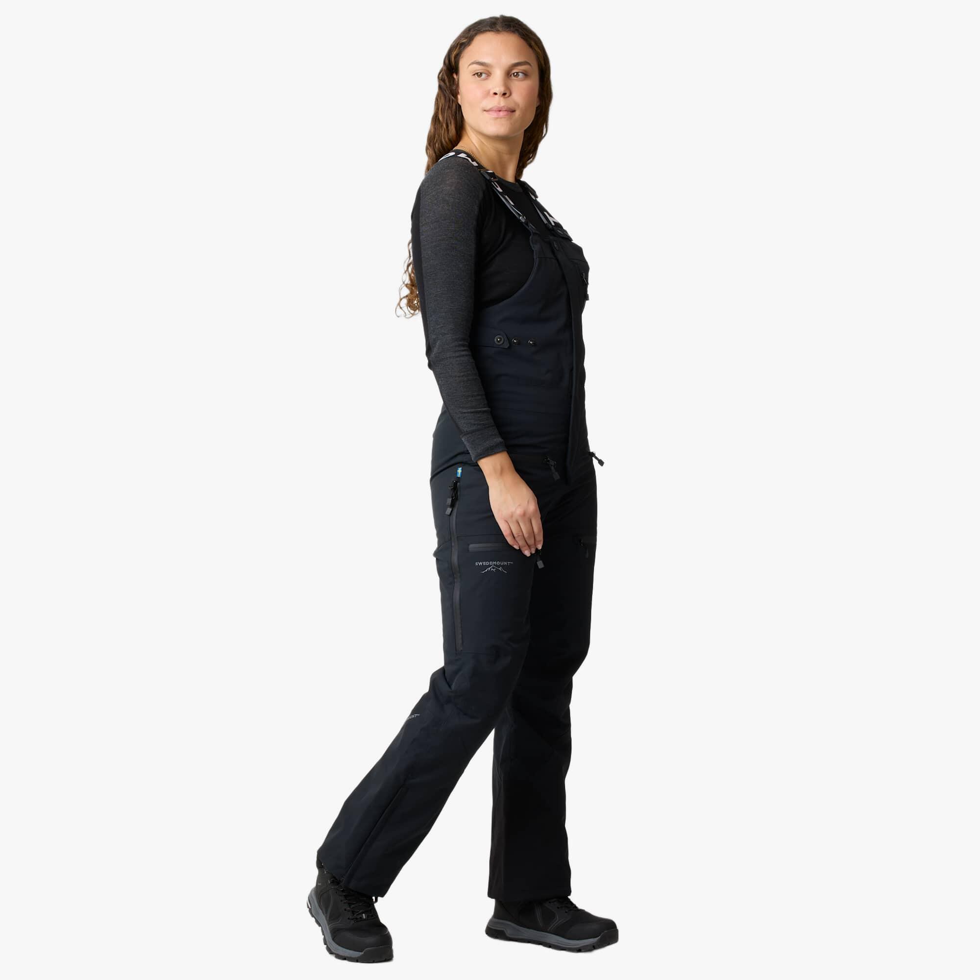 Damen Skihose Ski wasserdicht winddicht atmungsaktiv freeride Latzhose 3/8