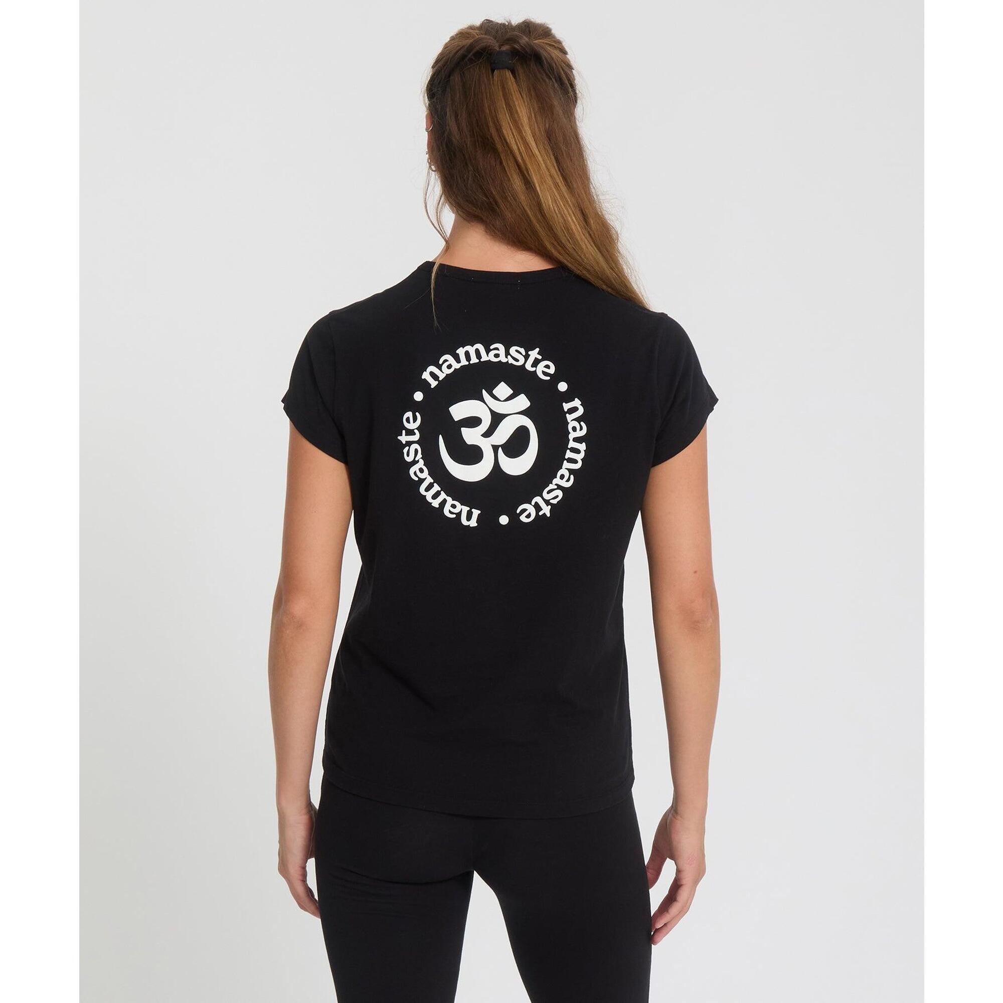 Yoga Searcher - Namaste - Tee-shirt En Coton Bio - T-shirt Manches Courtes - Noir - Decathlon