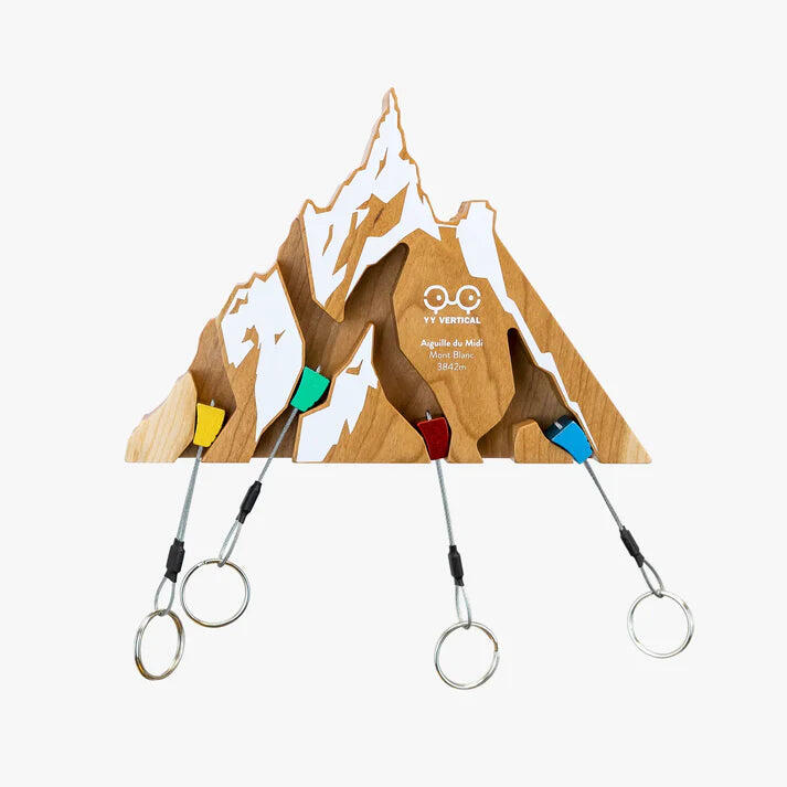 Porte-clés mural KeyHolder Édition Montagne – bois cerisier 1/7