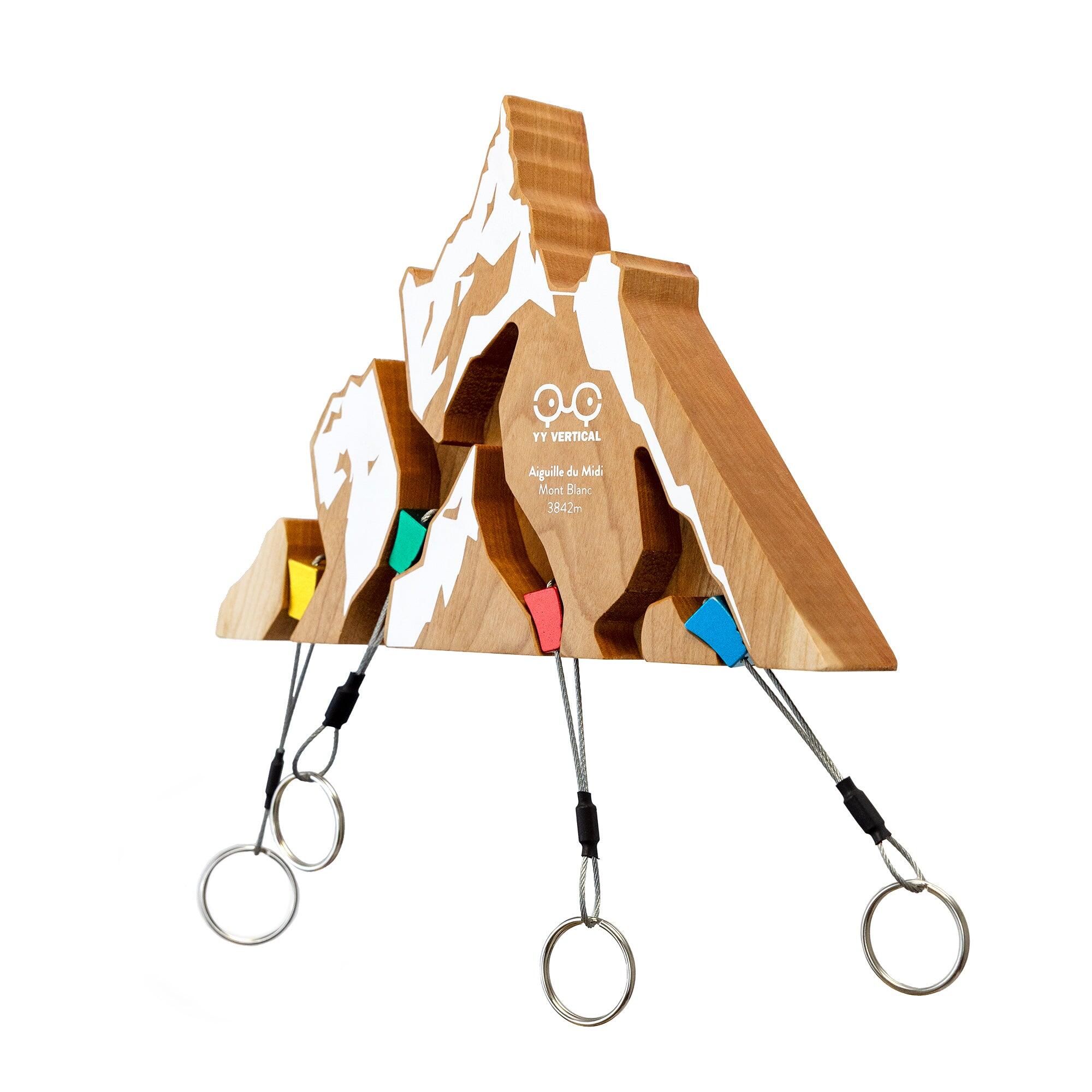 Porte-clés mural KeyHolder Édition Montagne – bois cerisier 3/7