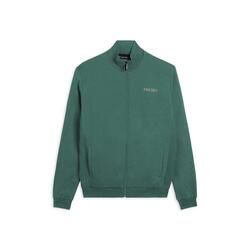 Sweat-shirt avec fermeture à glissière et empiècements latéraux rayés