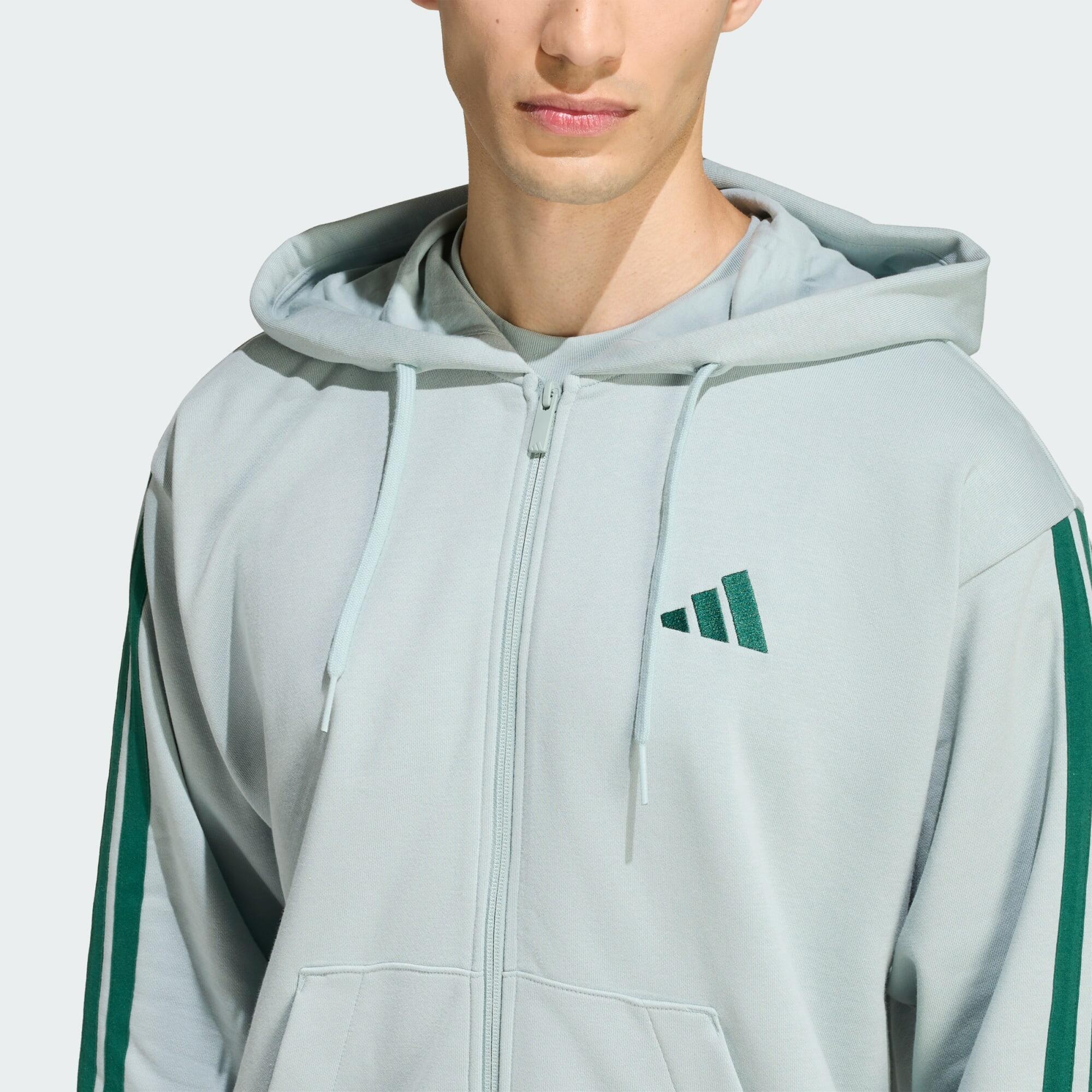 Essentials 3-Streifen French Terry Kapuzenjacke 5/5