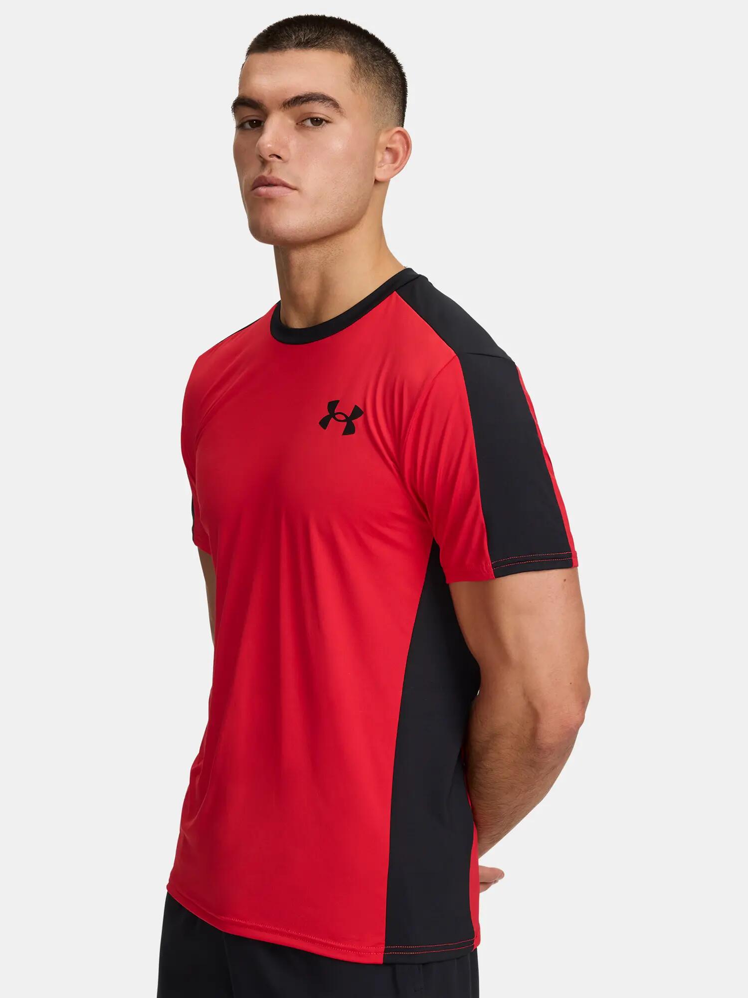 Férfi póló Under Armour UA HG Wordmark SS-RED 1/3