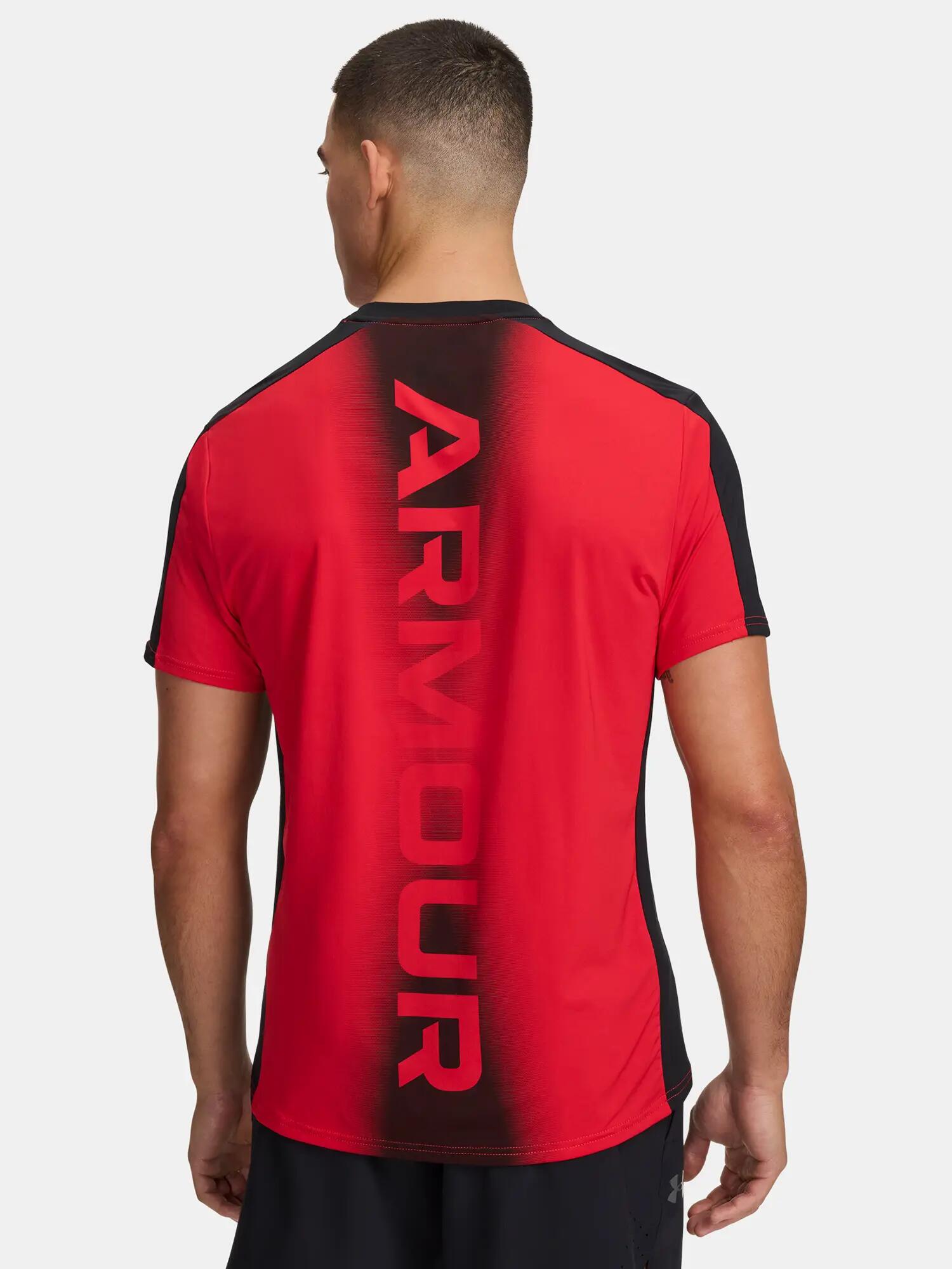 Férfi póló Under Armour UA HG Wordmark SS-RED 2/3