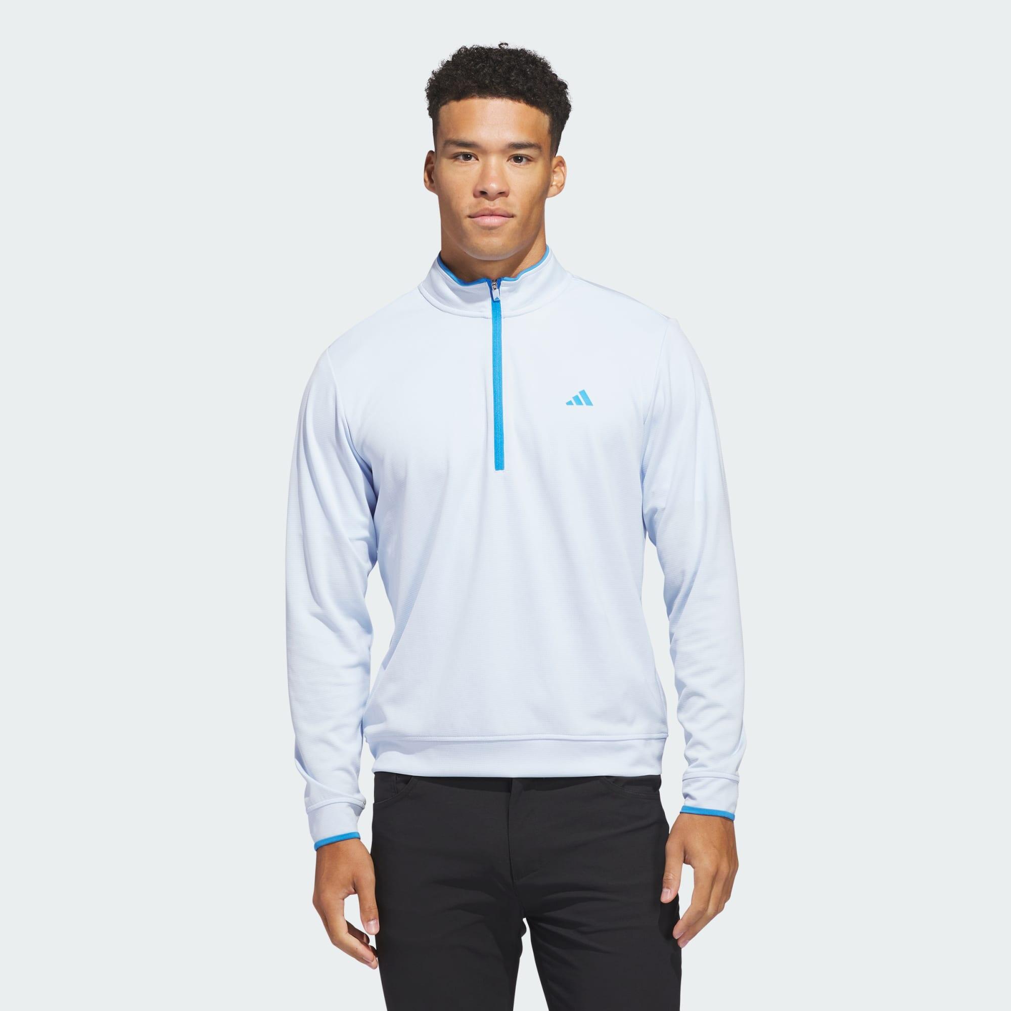 Adidas - Haut Demi-zip Léger - T-shirt Manches Longues - Bleu - Decathlon