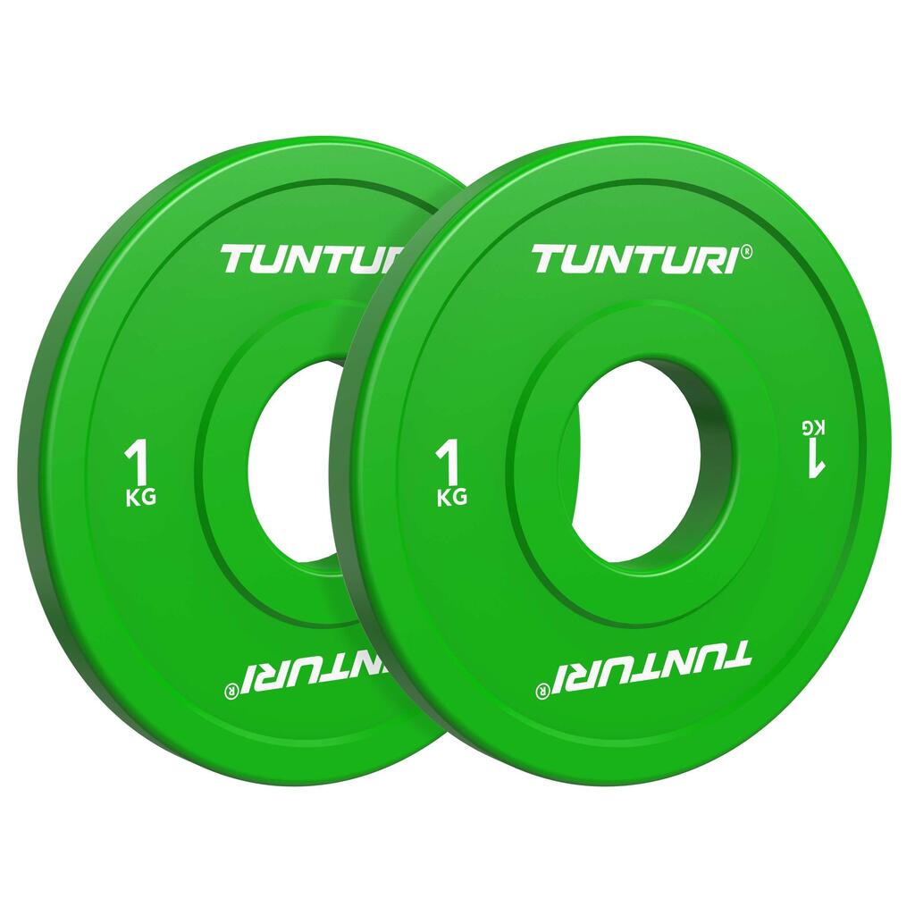 Platinum Fractional Plate – Bumper Plates – Green – 1kg – Set