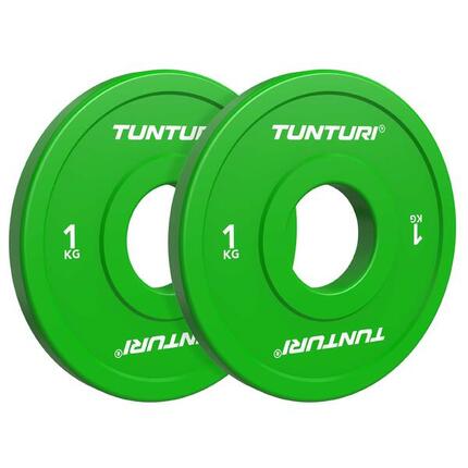 Bumperplates - groen - 1kg - set