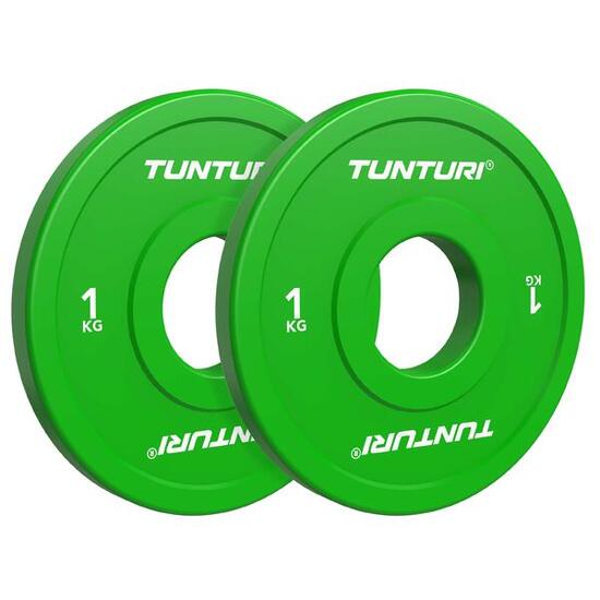 Bumperplates - groen - 1kg - set
