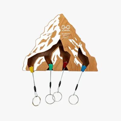 Portachiavi a parete KeyHolder Edizione Montagna – legno massello ciliegio