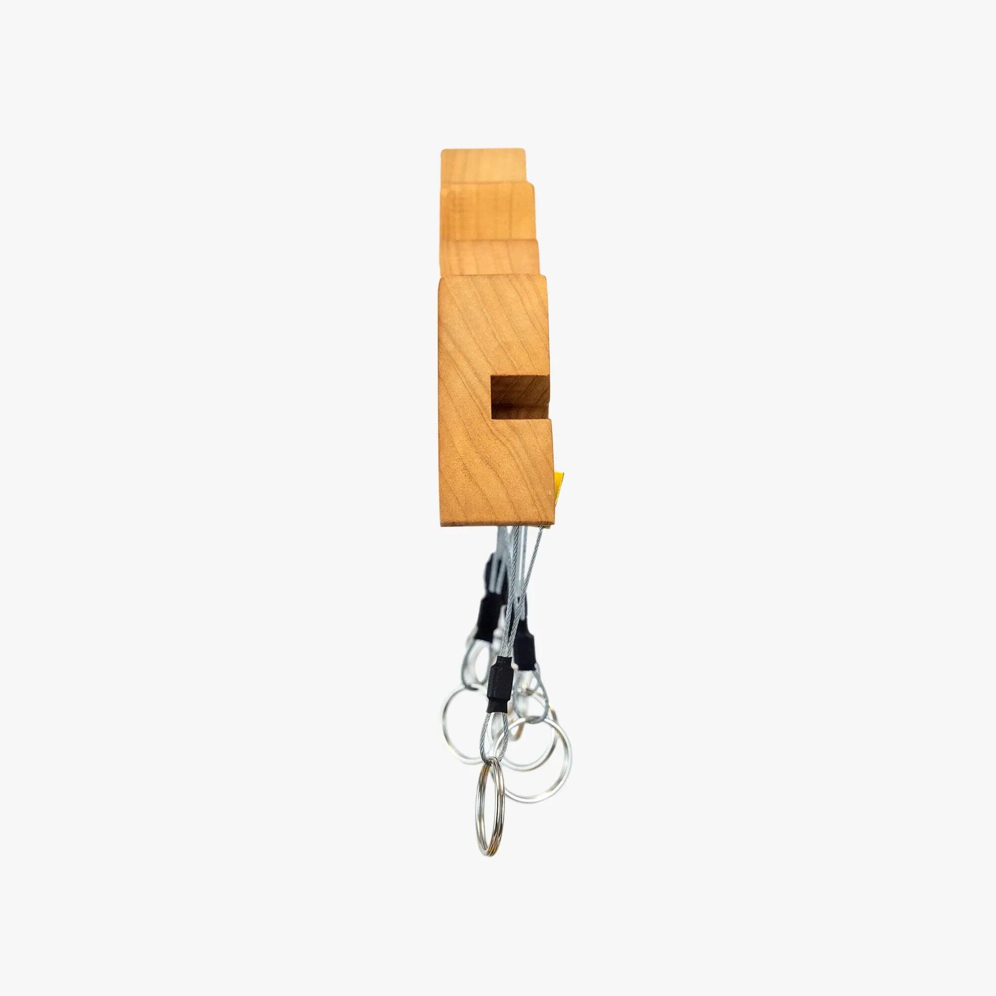 KeyHolder XL – wand-sleutelhouder van kersenhout, geïnspireerd op klimmen 5/7