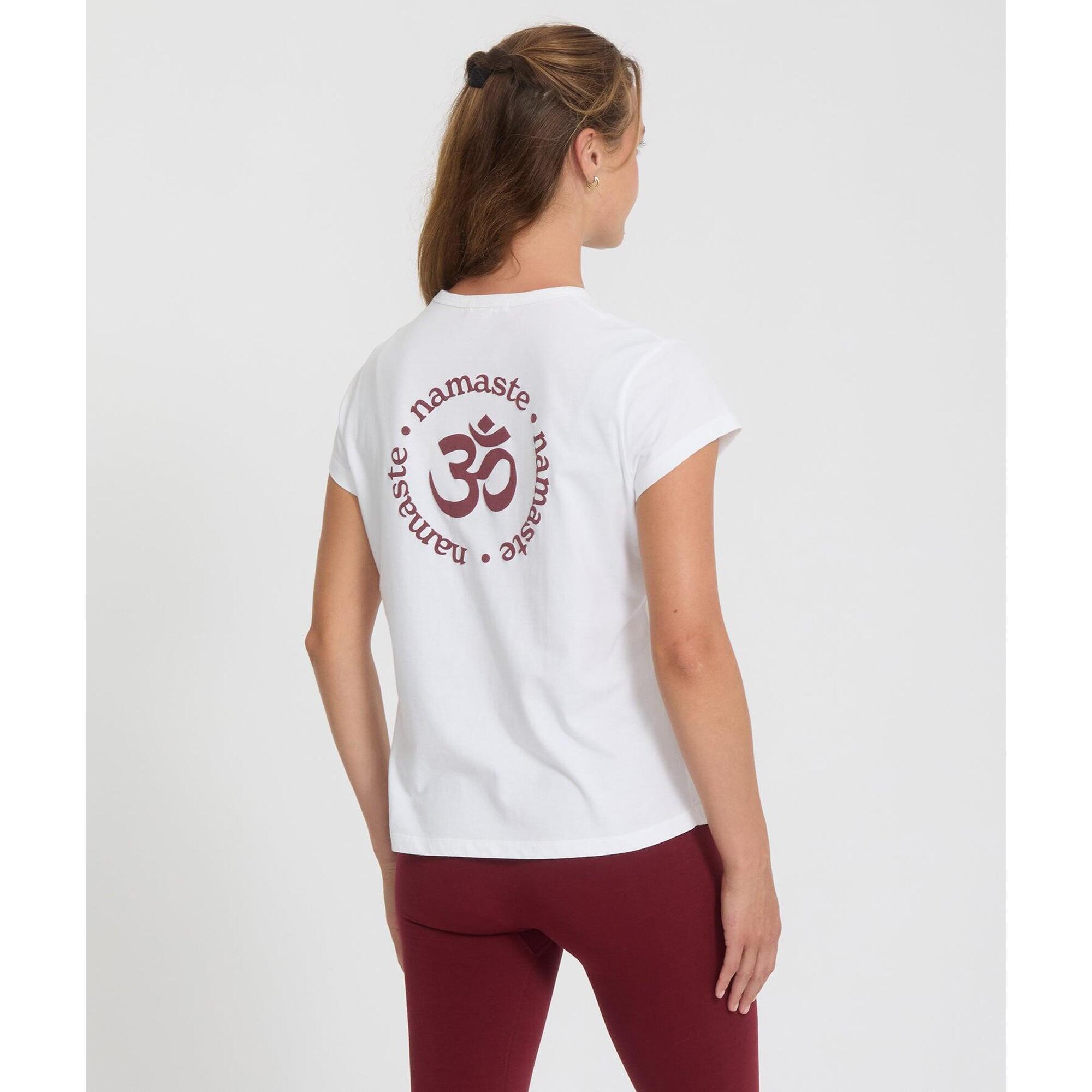Yoga Searcher - Namaste - Tee-shirt En Coton Bio - T-shirt Manches Courtes - Rouge - Decathlon