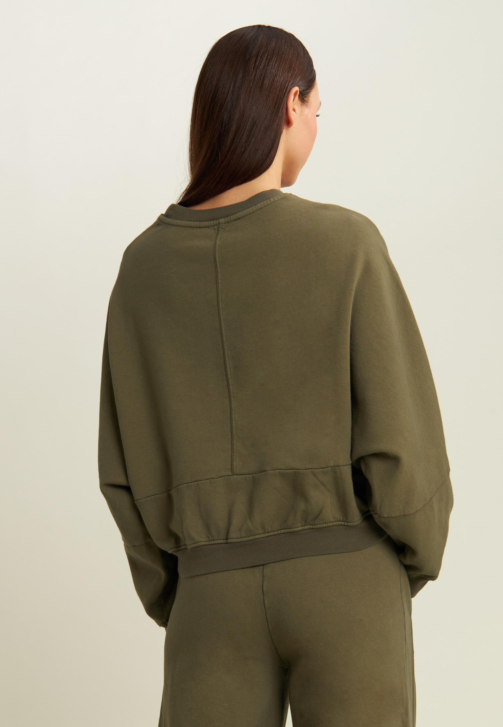 Sweat-shirt cropped extra-large avec imprimé maxi Flow 3/4
