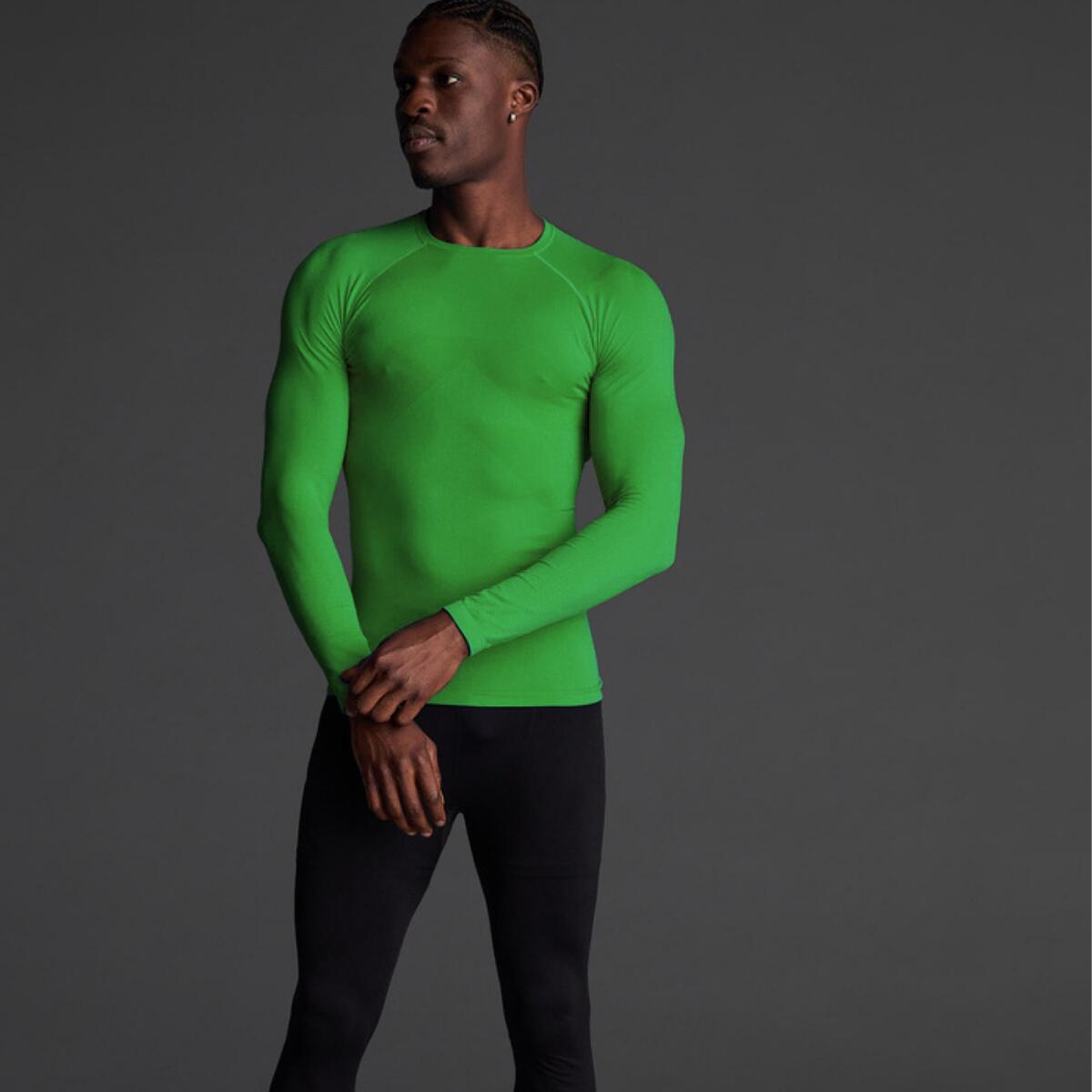 Camiseta térmica verde XL/XXL 6/7